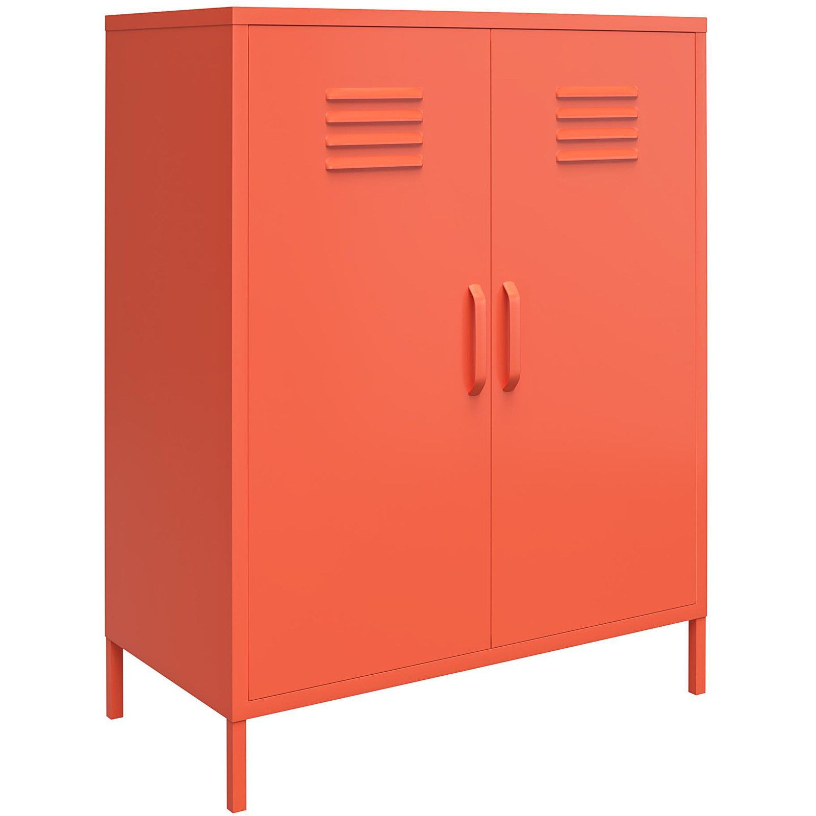 loft24 Mehrzweckschrank Cache Spind Schrank, 2 Türen, Metallschrank, modern, Industriestil