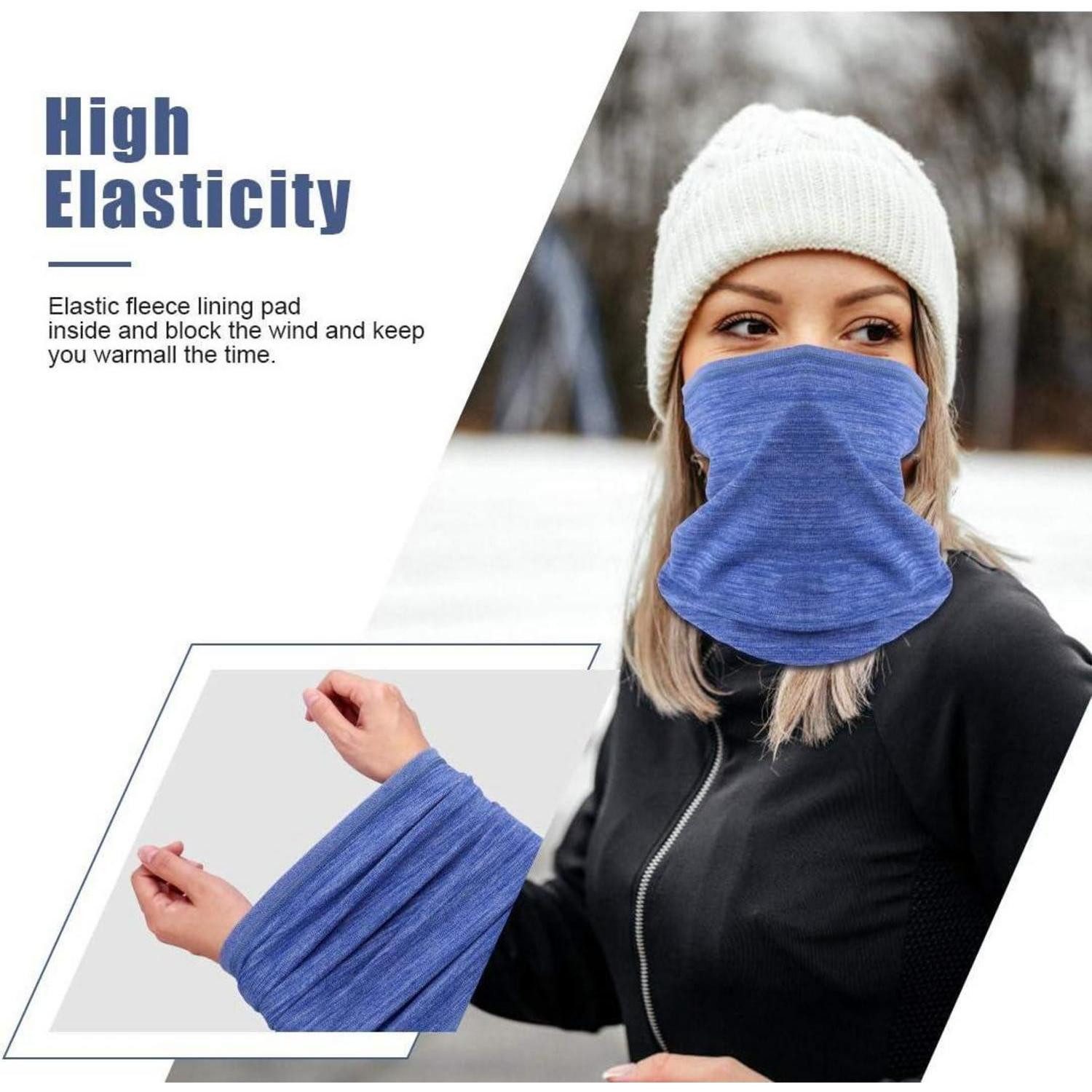 LuxusKollektion Sturmhaube Loop Schal Damen Herren Fleece Halswärmer Ski Marineblau Blau