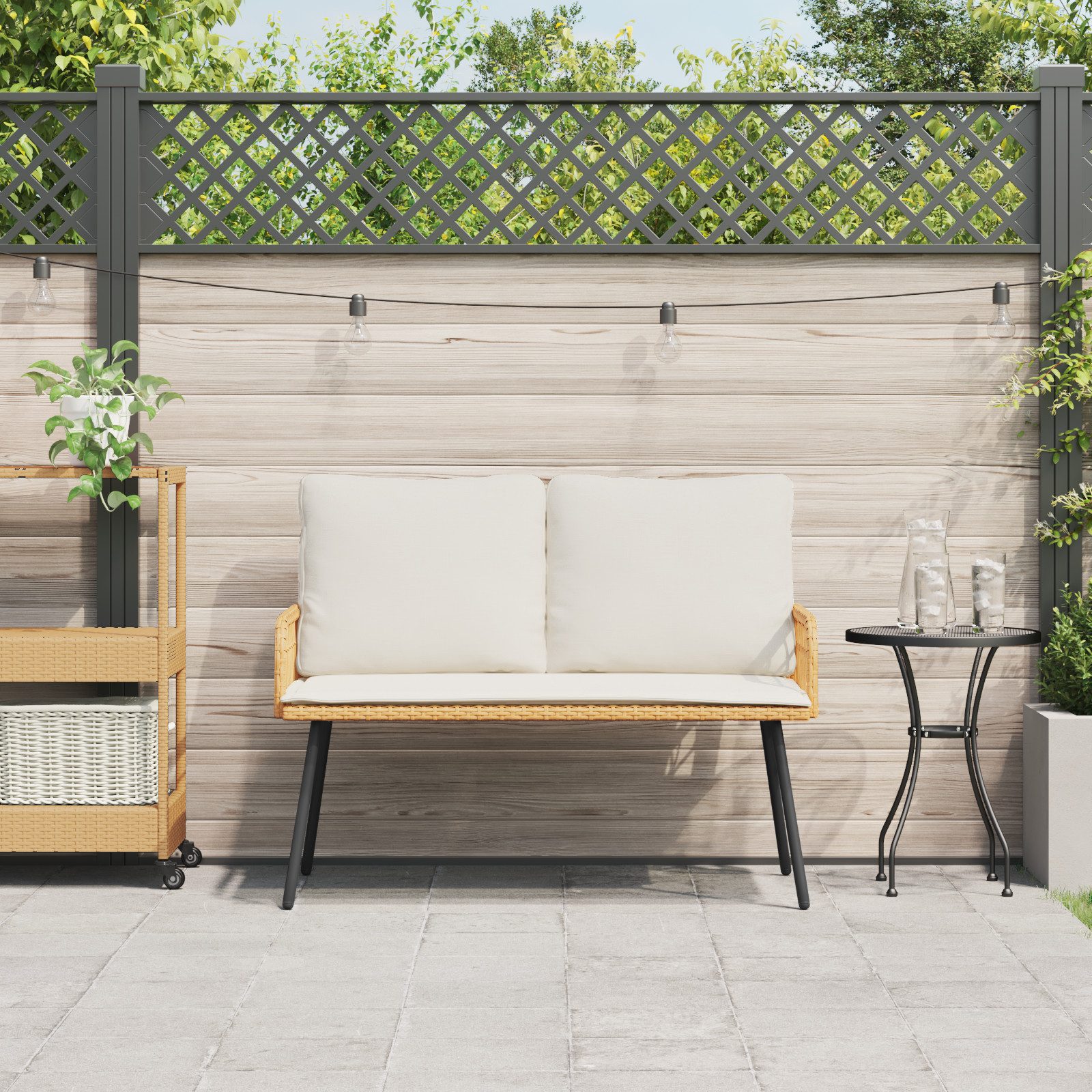 vidaXL Gartenstuhl Gartenbank Natur 114x64x78 cm günstig online kaufen