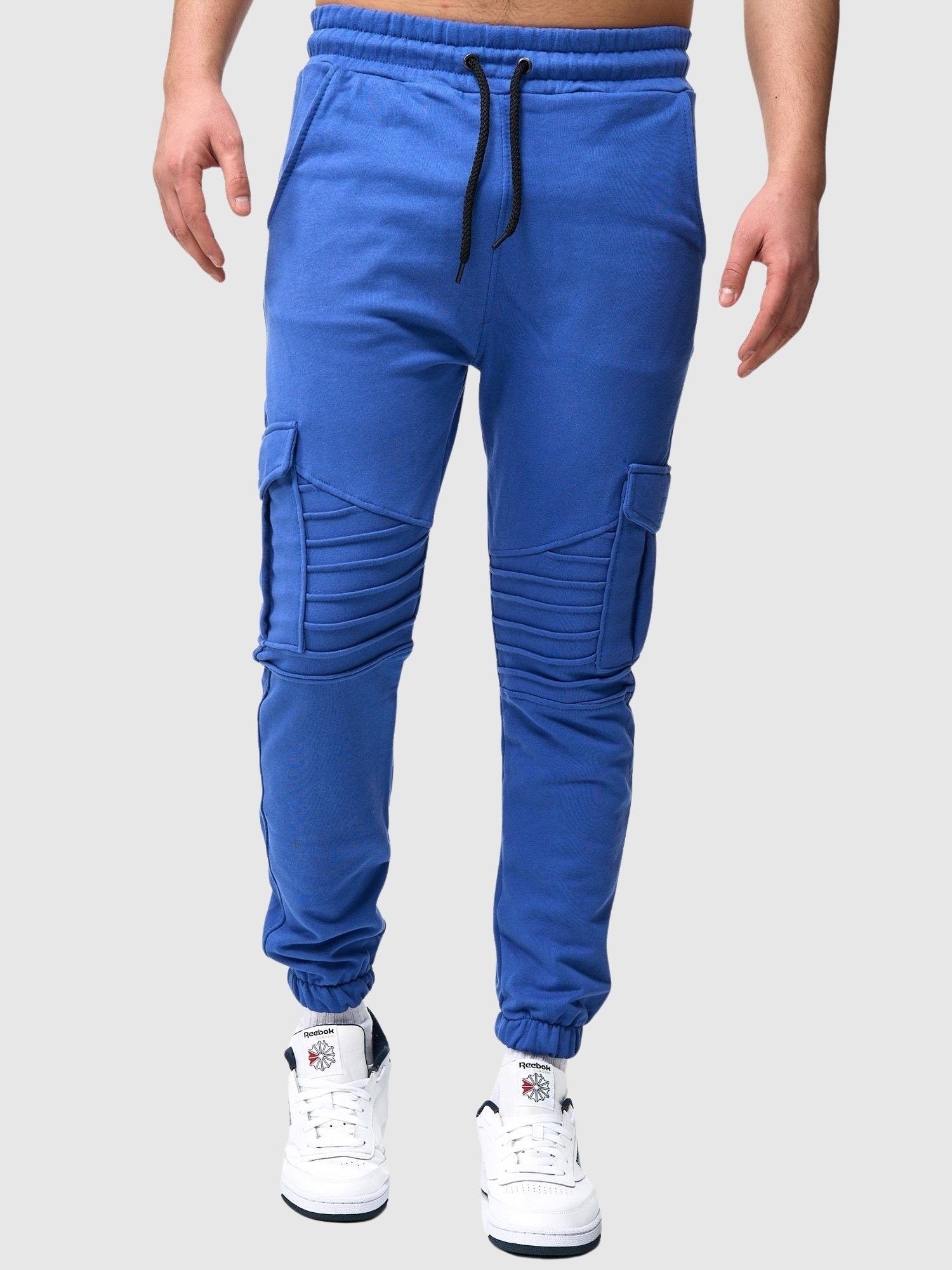 (Sporthose Sweatpants, Fitness Trainingshose Jogginghose Cargo hose Casual Jogginghose Trainingshose Sweatpants Sport Männer Kayna John 1-tlg) Freizeit Herren Blau