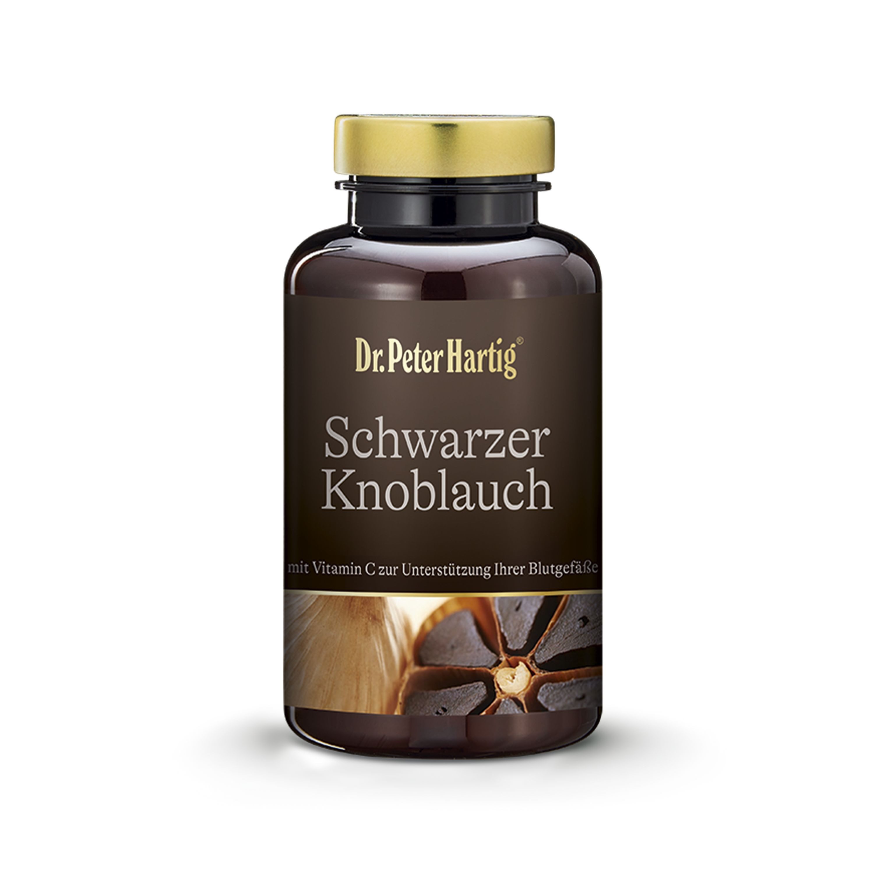 Dr. Peter Hartig Schwarzer Knoblauch, unterstützt normale Herzfunktion, geruchsfrei, Kapseln, 120 Kapseln, 3-Monats-Vorrat, à 67 g, Schwarzer Knoblauch 120 Kapseln Thiamin Folsäure Geruchsfrei Vegan