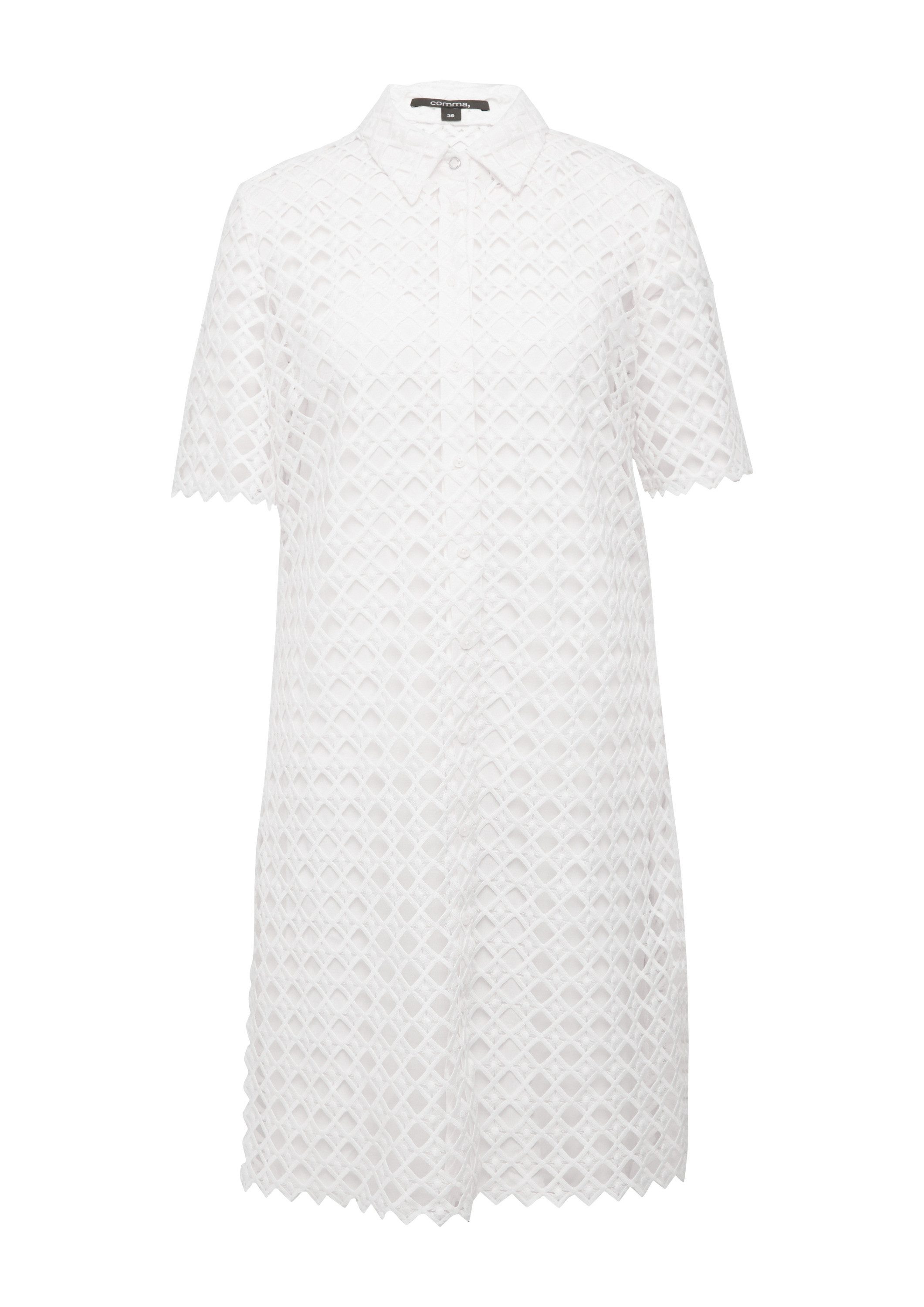 comma Minikleid Kleid Kurzes Kleid aus Spitze mit blickdichtem Futter günstig online kaufen
