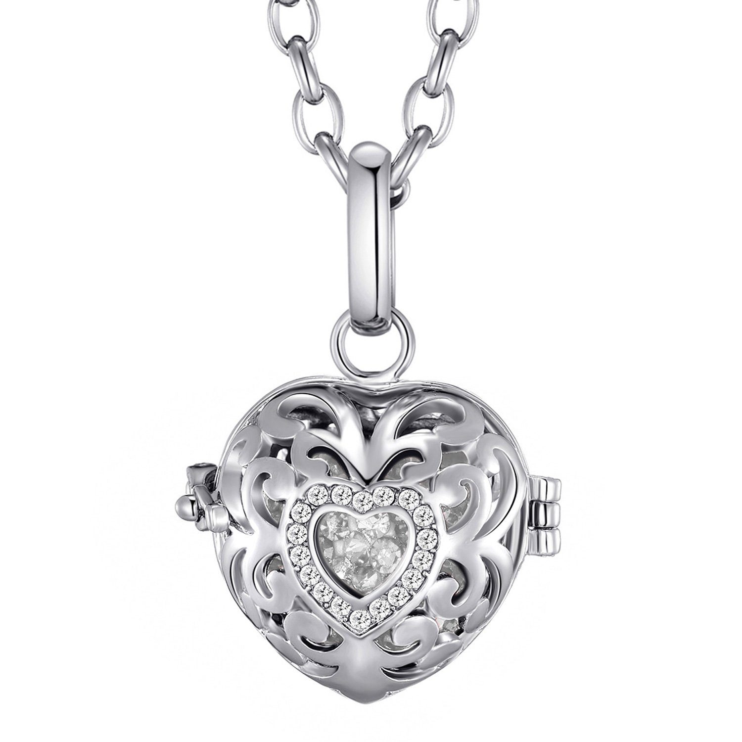 Kette mit Anhänger Morella Halskette mit Anhänger und Klangkugel in Schmuckbeutel