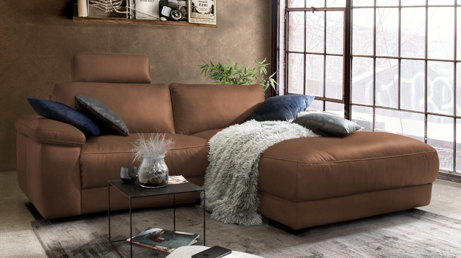 KAWOLA Ecksofa LOLA, Couch L-Form rechts oder links, Sitzvorzug motorisch, günstig online kaufen