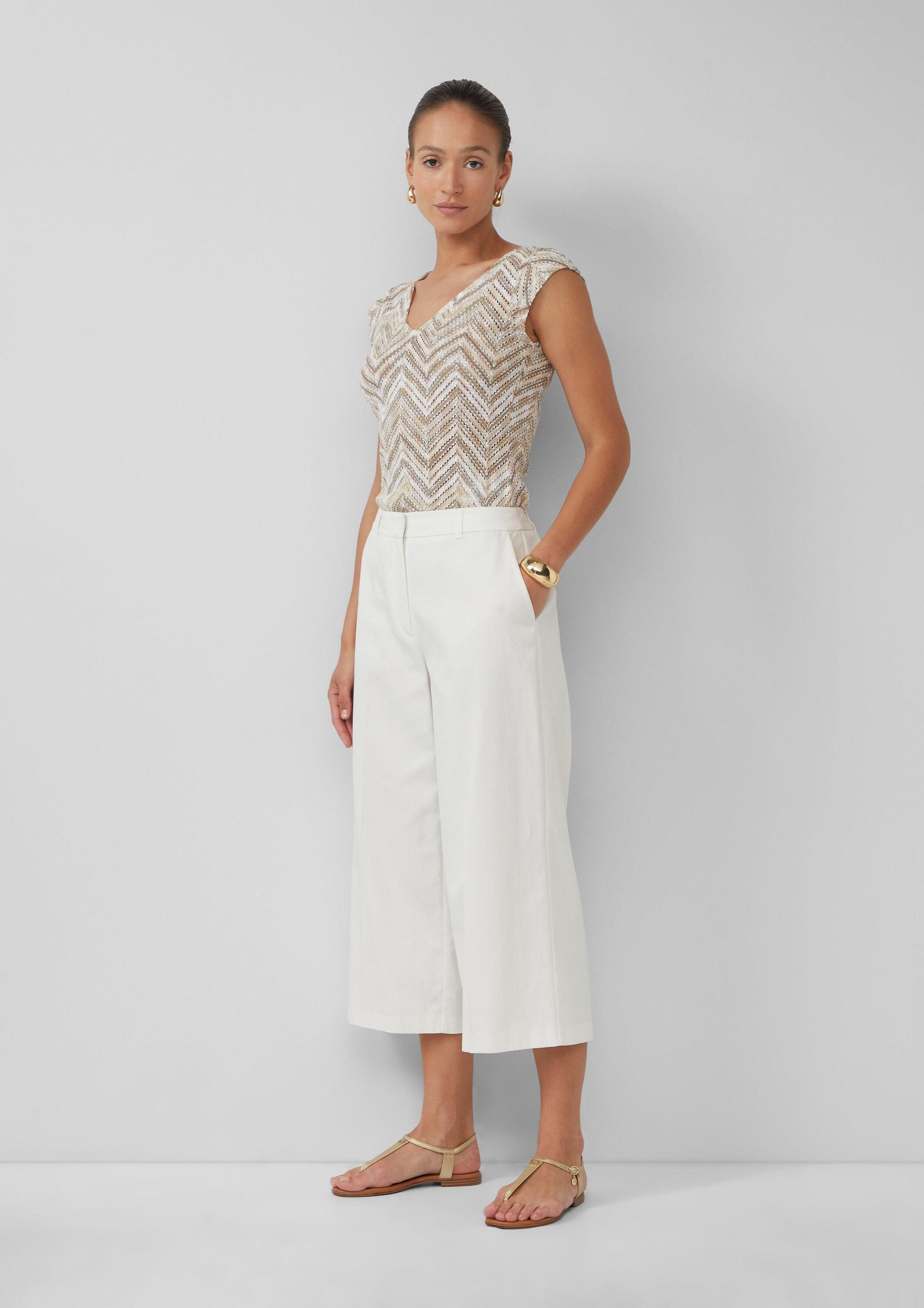 s.Oliver Culotte Hose Wide-Leg-Culotte aus Lyocell-Baumwollmix günstig online kaufen