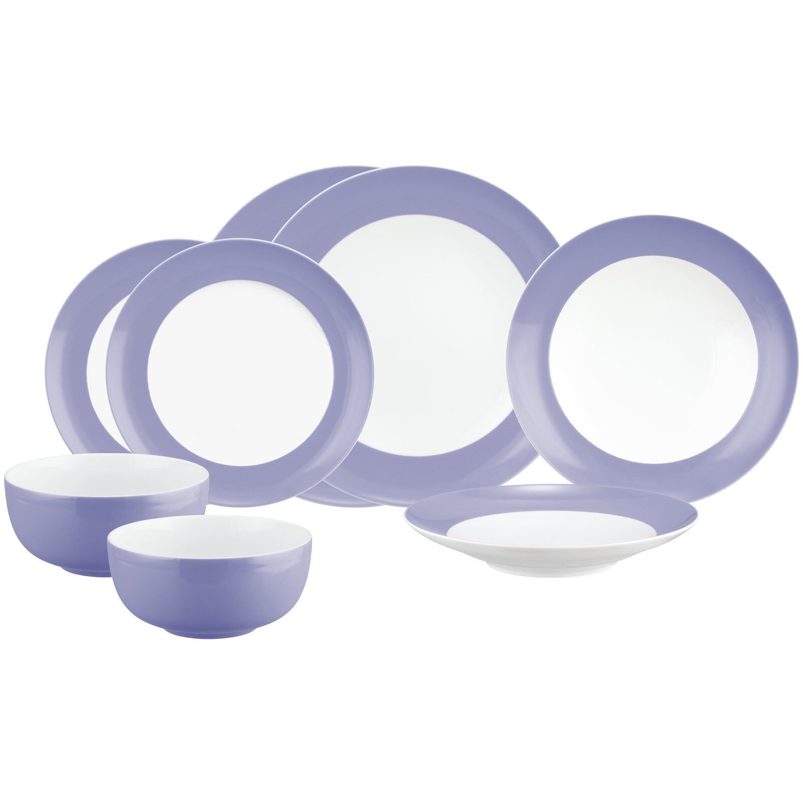 Seltmann Weiden Kombiservice Liberty Pure Colors Einsteiger-Set 8-tlg. (8-tlg), 2 Personen, Porzellan