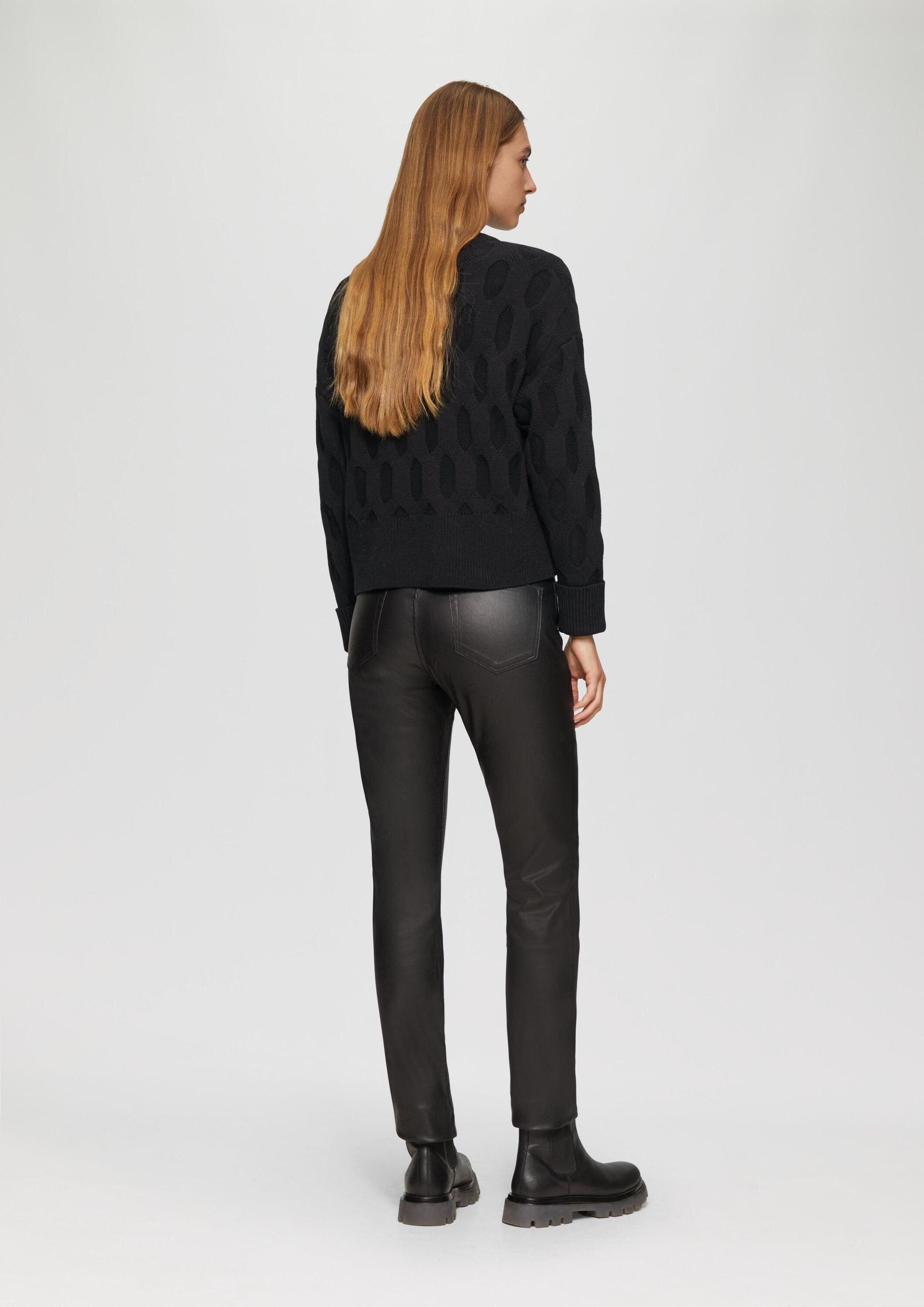 s.Oliver Longpullover Strickpullover Oversized Pullover mit Strickmuster