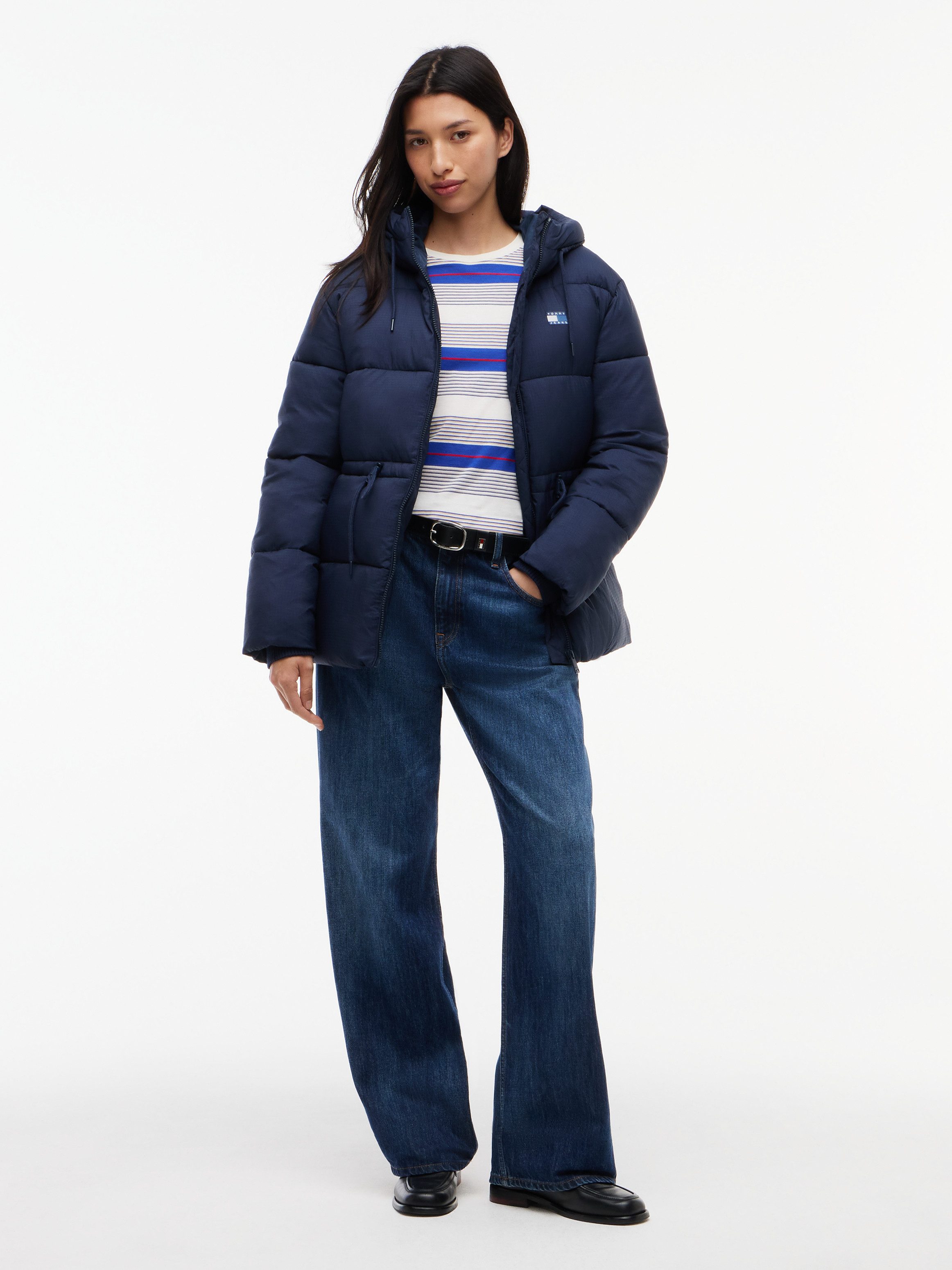 Tommy Jeans Steppjacke TJW HOODED MIDI PUFFER JACKET Kunstfaser – Bild 4 von 5