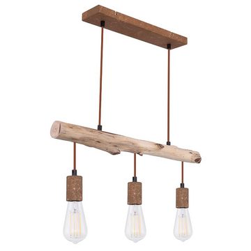 etc-shop Hängeleuchte, Leuchtmittel nicht inklusive, Hängeleuchte Holz Esstisch Lampe Küche hängend Retro Deckenleuchte