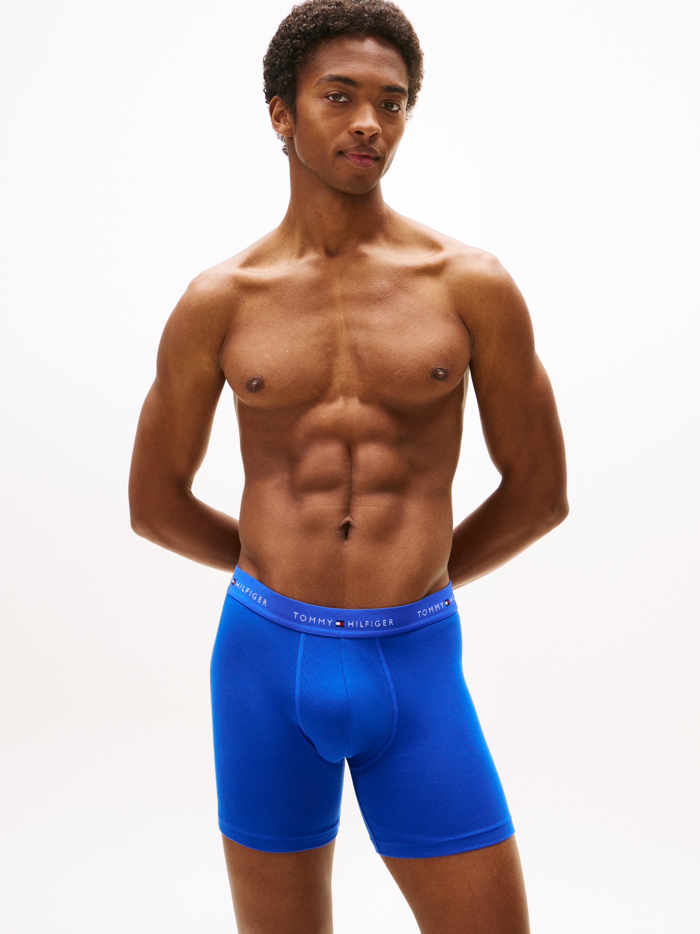Tommy Hilfiger Underwear Boxershorts 3P BOXER BRIEF DTM (3-St) mit langem Bein, elastischer Bund