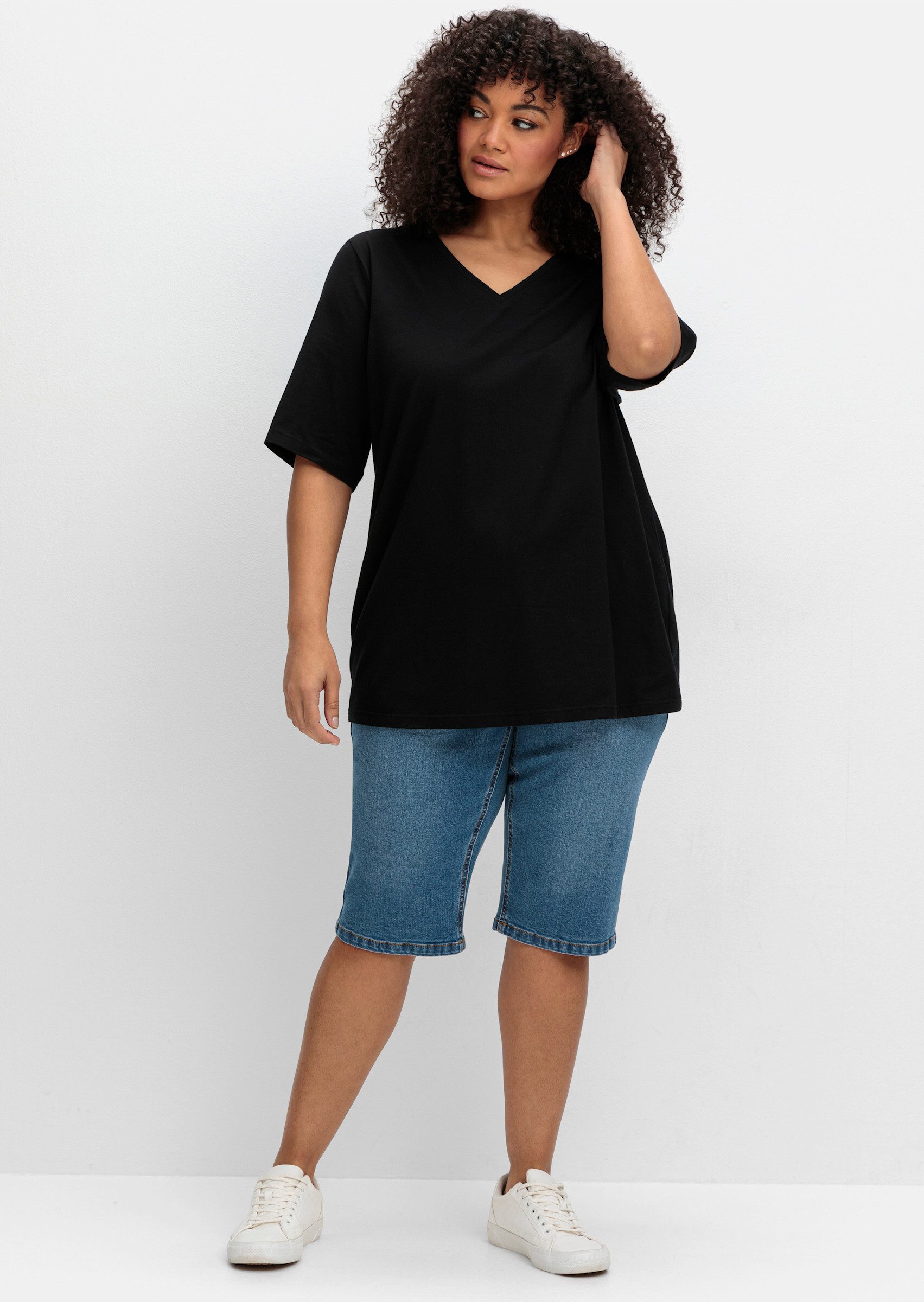 Sheego T-Shirt V-Shirt günstig online kaufen