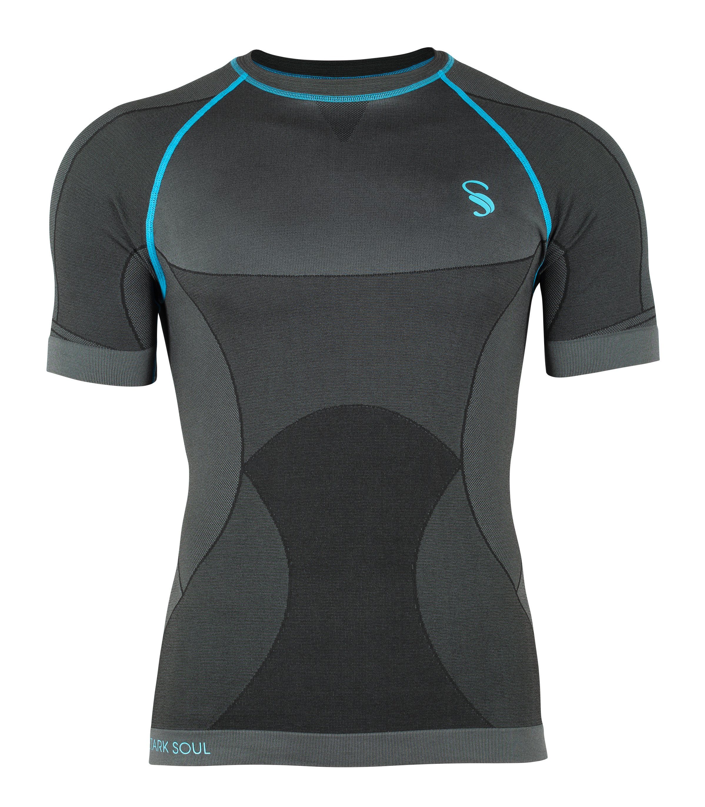 Funktionsshirt Herren Base Layer, Seamless, Kurzarm Shirt, Sport- & Skiunterwäsche