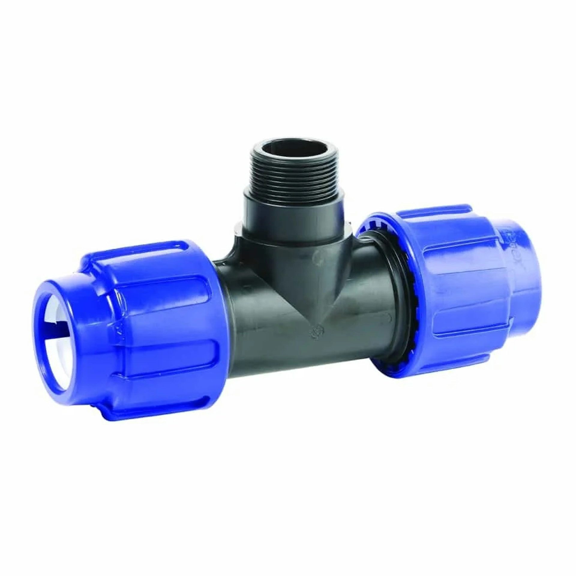 Cepex T-Stück PE Rohr Verschraubung, T-Stück 25mm, Klemmverbinder, Rohrverbinder