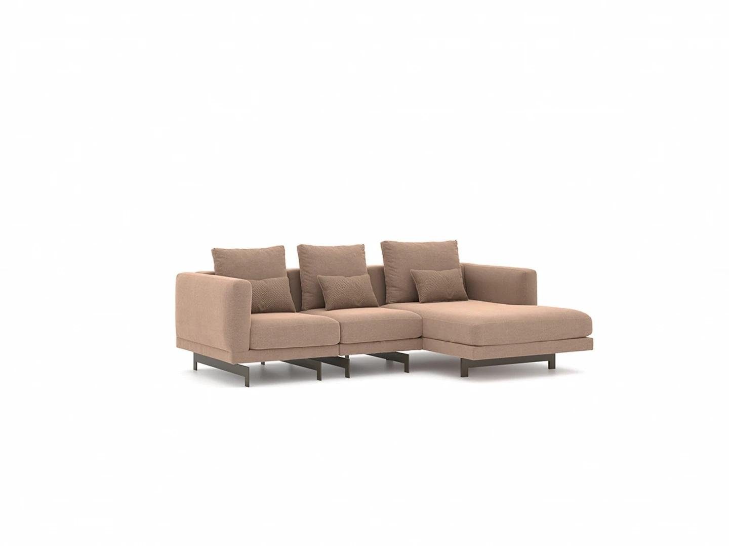 JVmoebel Ecksofa Designer Möbel Beige Eck Sofa Polstermöbel Wohnzimmer