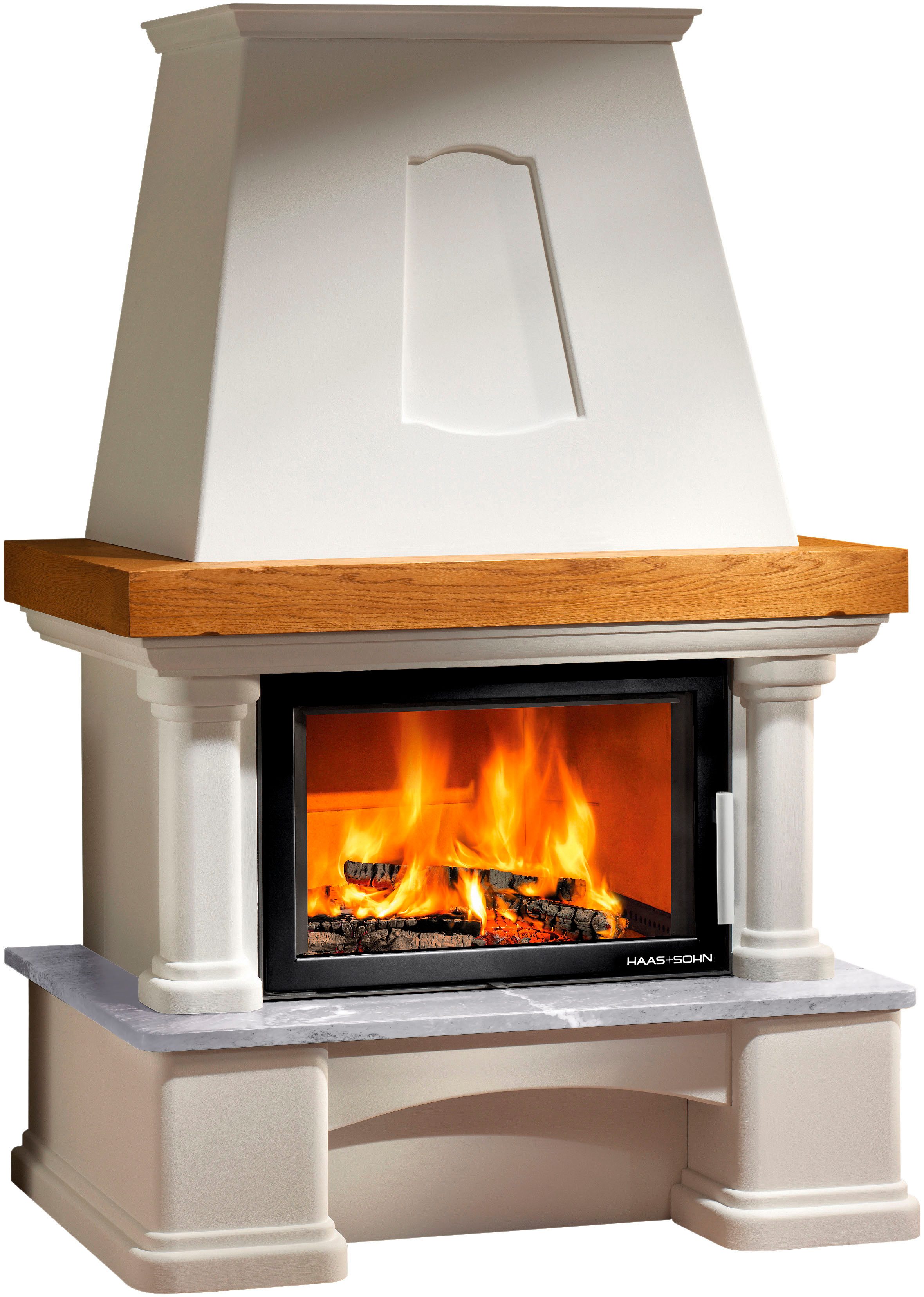 Haas + Sohn Kaminbausätze GENF-III Ruivina mit KOMFORT-IV =, Zeitbrand, (Set)