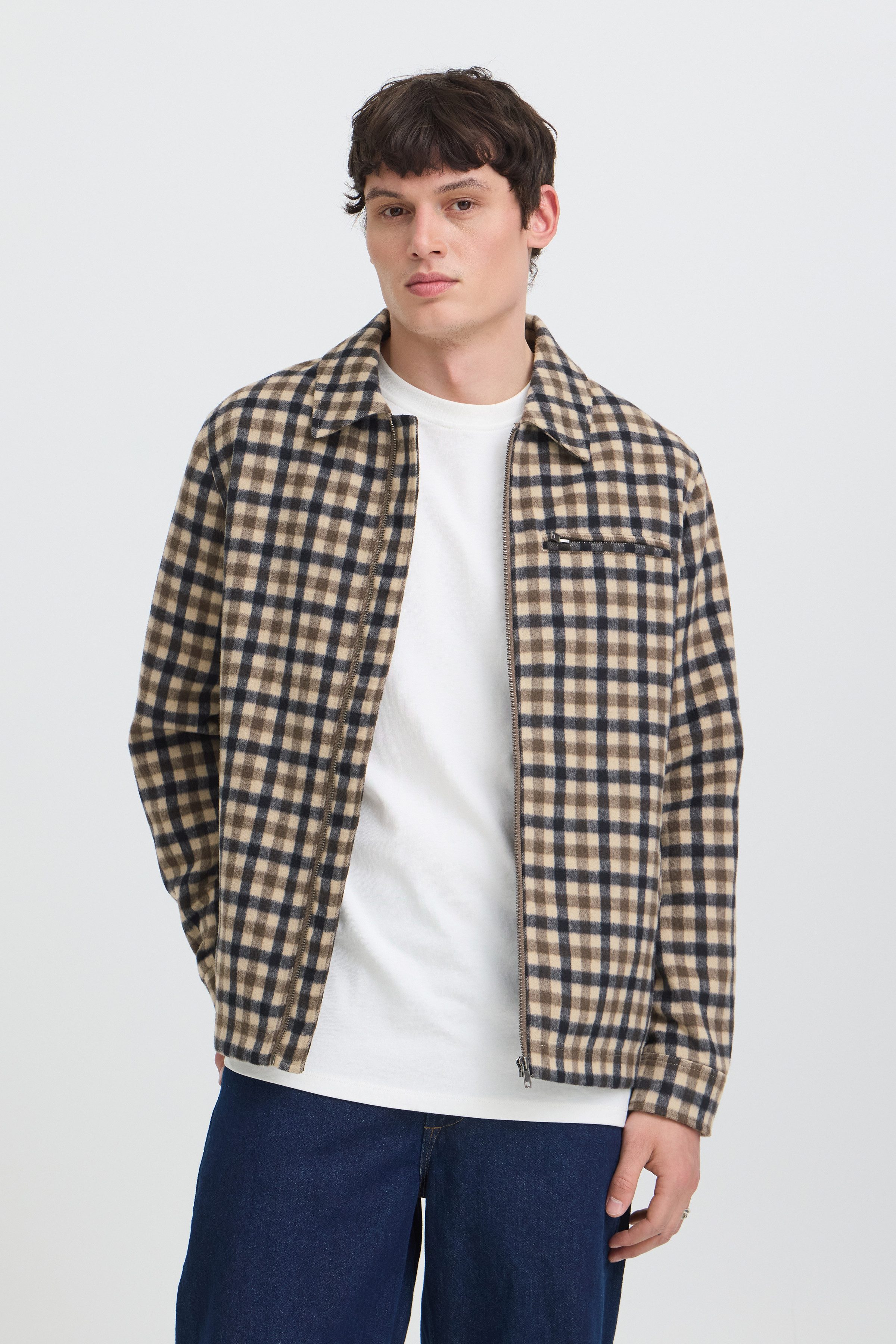 Blend Kurzjacke BHFIFE CHECK JKT Kunstfaser, regular fit