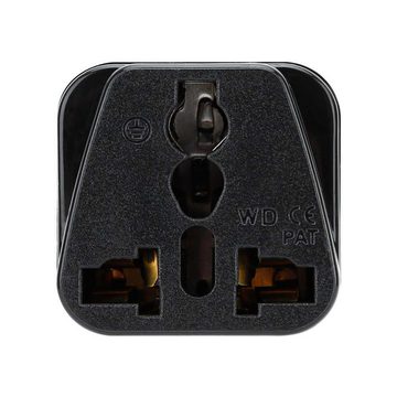 Intirilife Stromadapter, 4x Steckdosen Adapter in SCHWARZ