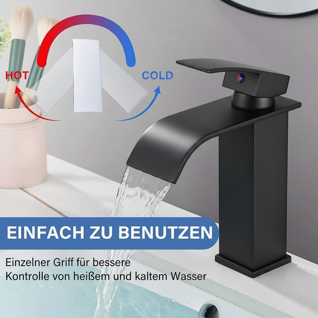 Faizee Möbel Badarmatur Bad WC Wasserhahn Einhandmischer Waschtischarmaturen Badezimmer verchromt
