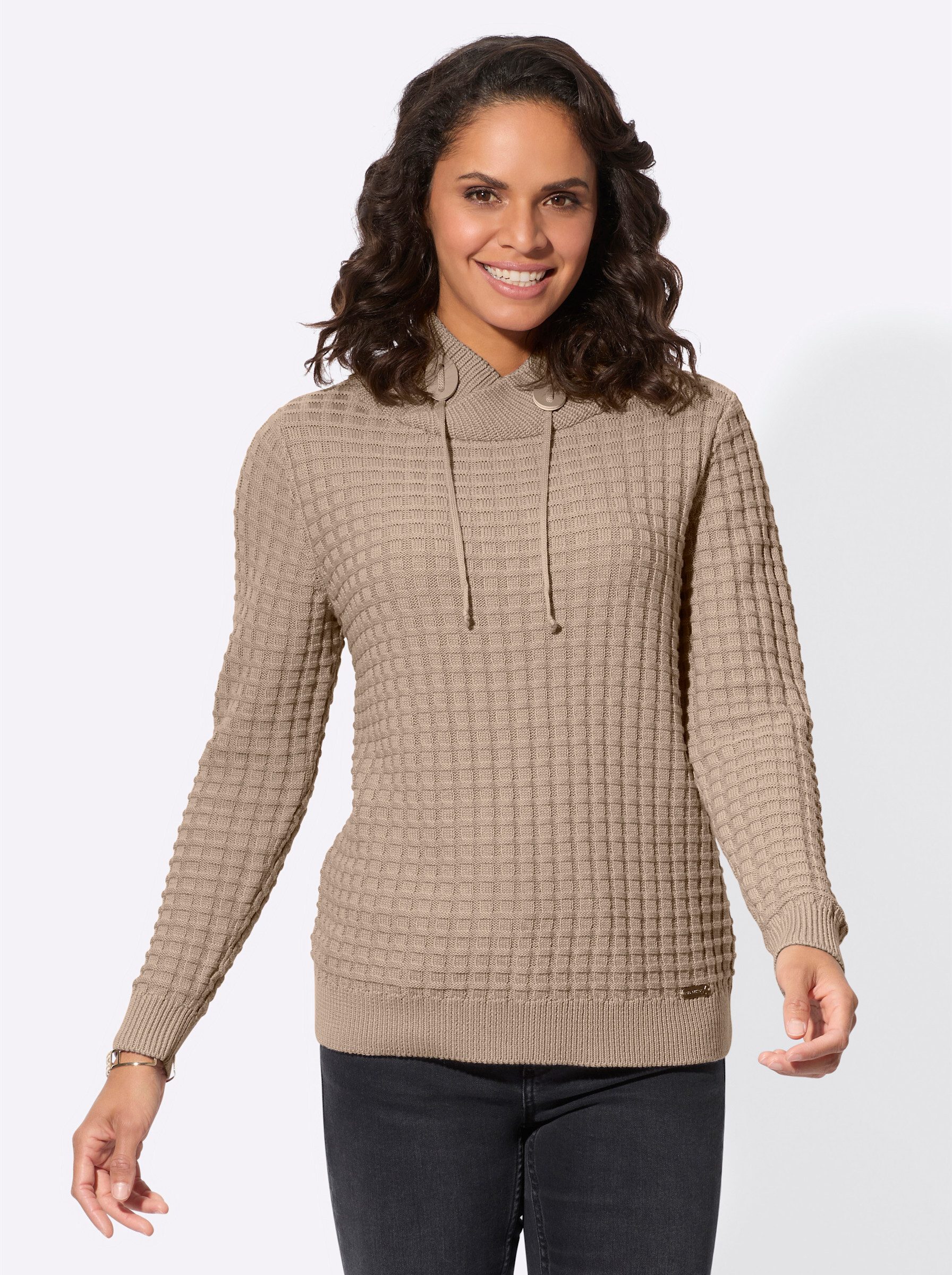 Strickpullover Langarm-Pullover Langarm Struktur