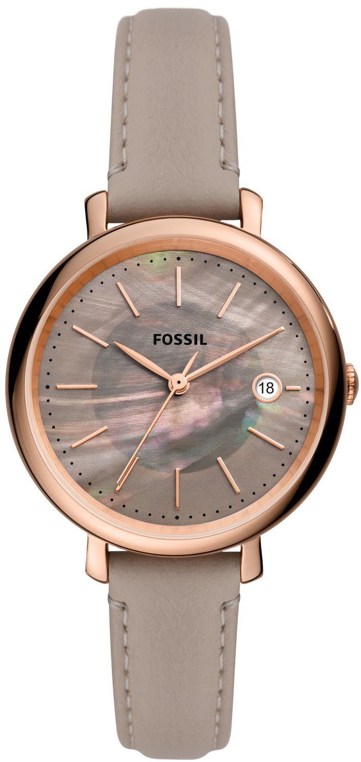 Fossil Solaruhr Jacqueline, ES5091, Armbanduhr, Damenuhr, Datum, Nachhaltigkeitssiegel