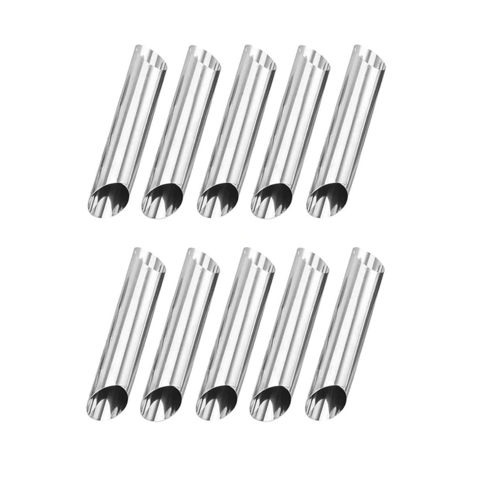 BIG-PAN Backform Backform Trubotschki Edelstahl, L-12,6 cm Ø2,3 cm, (Cannoli Trubotschki)