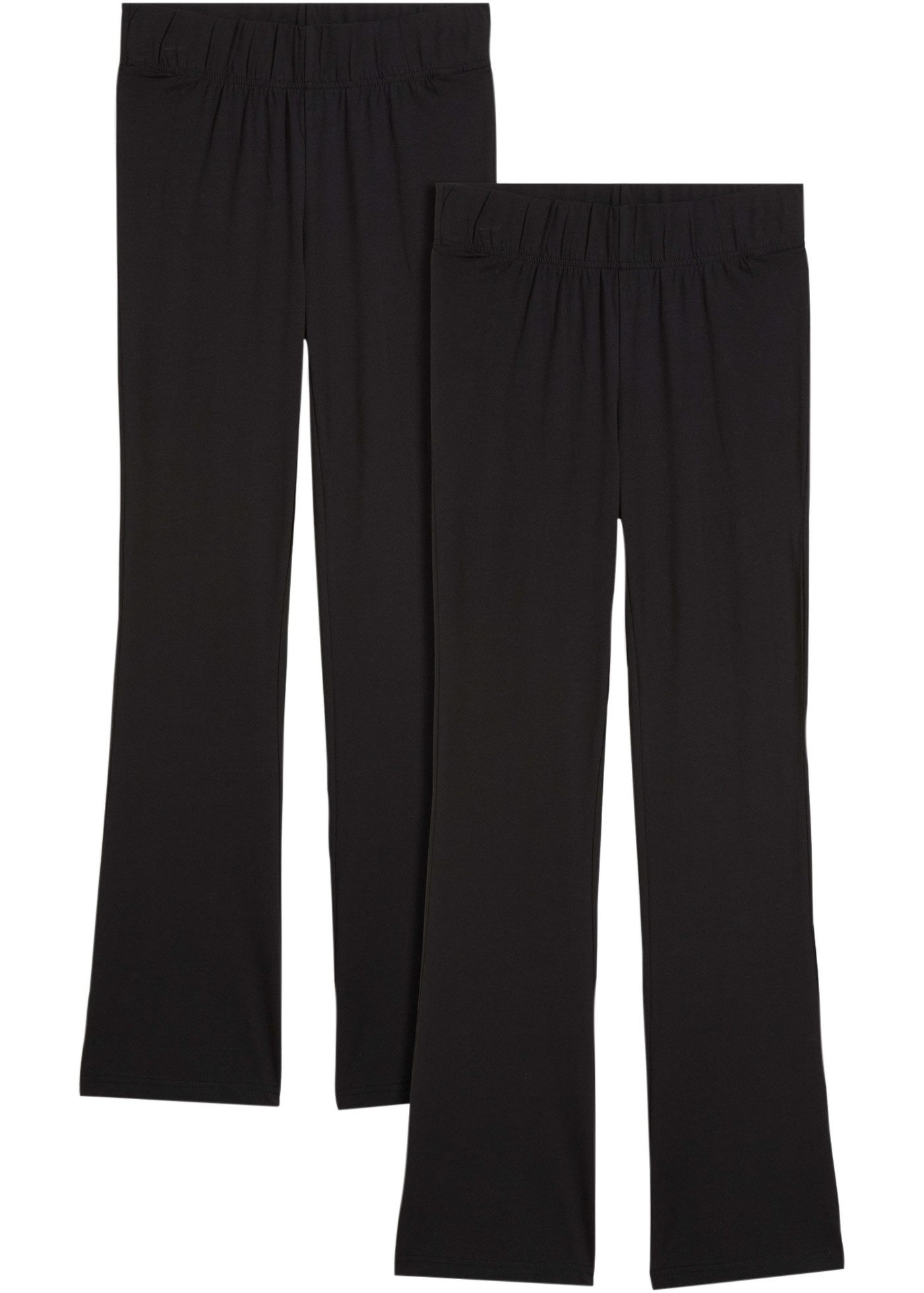 bonprix Leggings (Packung, 2-tlg) aus Baumwolle, mit Elasthan-Anteil, Slim Fit Passform