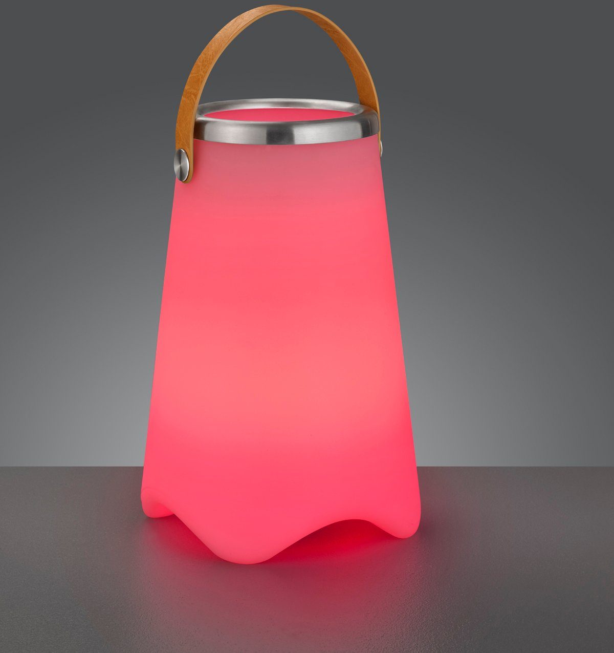 Reality Leuchten LED Außen-Tischleuchte JAMAICA, Bluetooth-Lautsprecher, Farbwechsel, LED fest integriert, Farbwechsler, Outdoor-Sektkühler – Bild 4 von 5