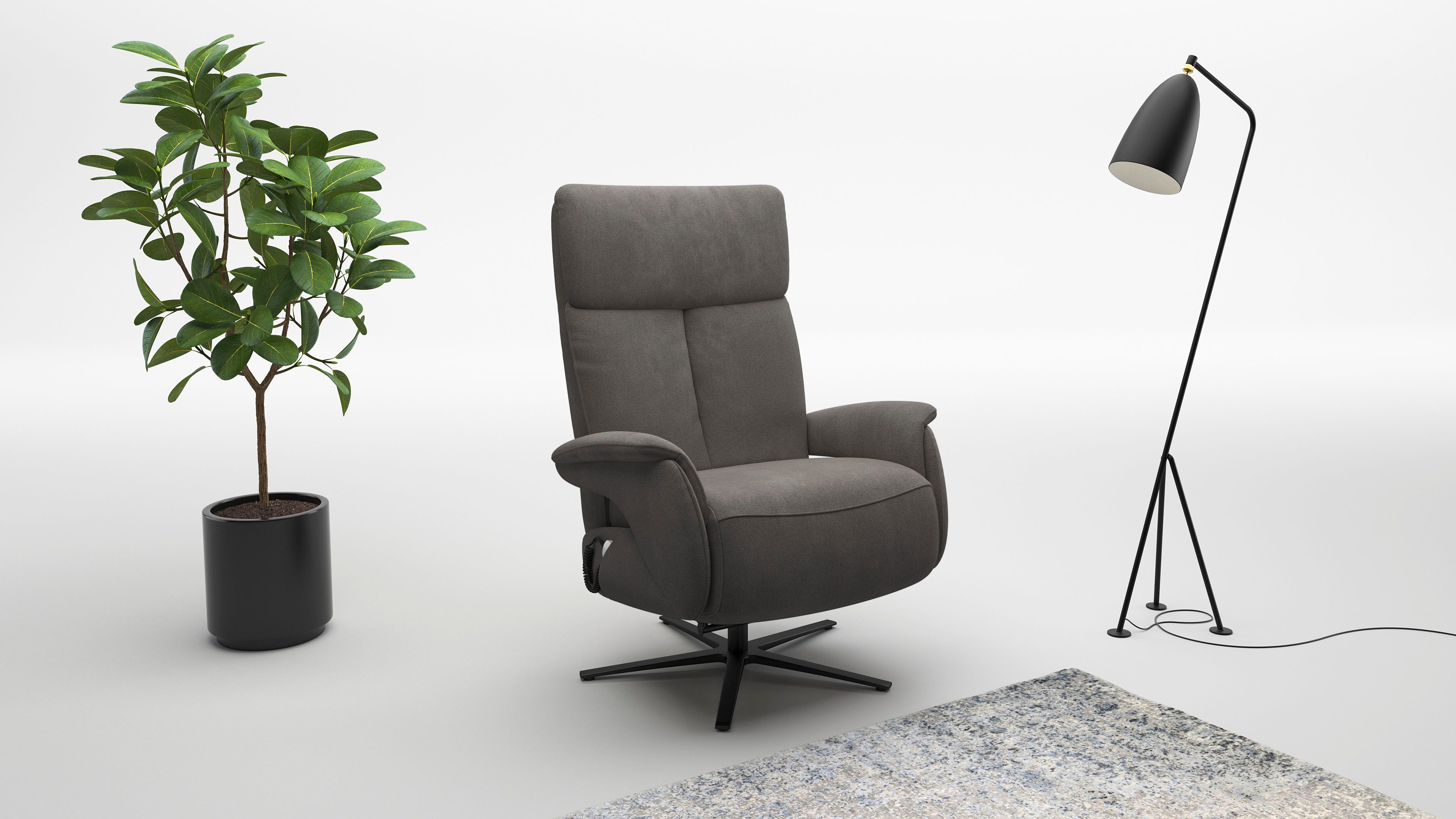 sit&more TV-Sessel Triple Seven Xtra large, bis 200kg belastbar, mit Herz-Waage Funktion, inkl. Kopfteil- & Drehfunktion, wahlweise mit Akku und Aufstehhilfe