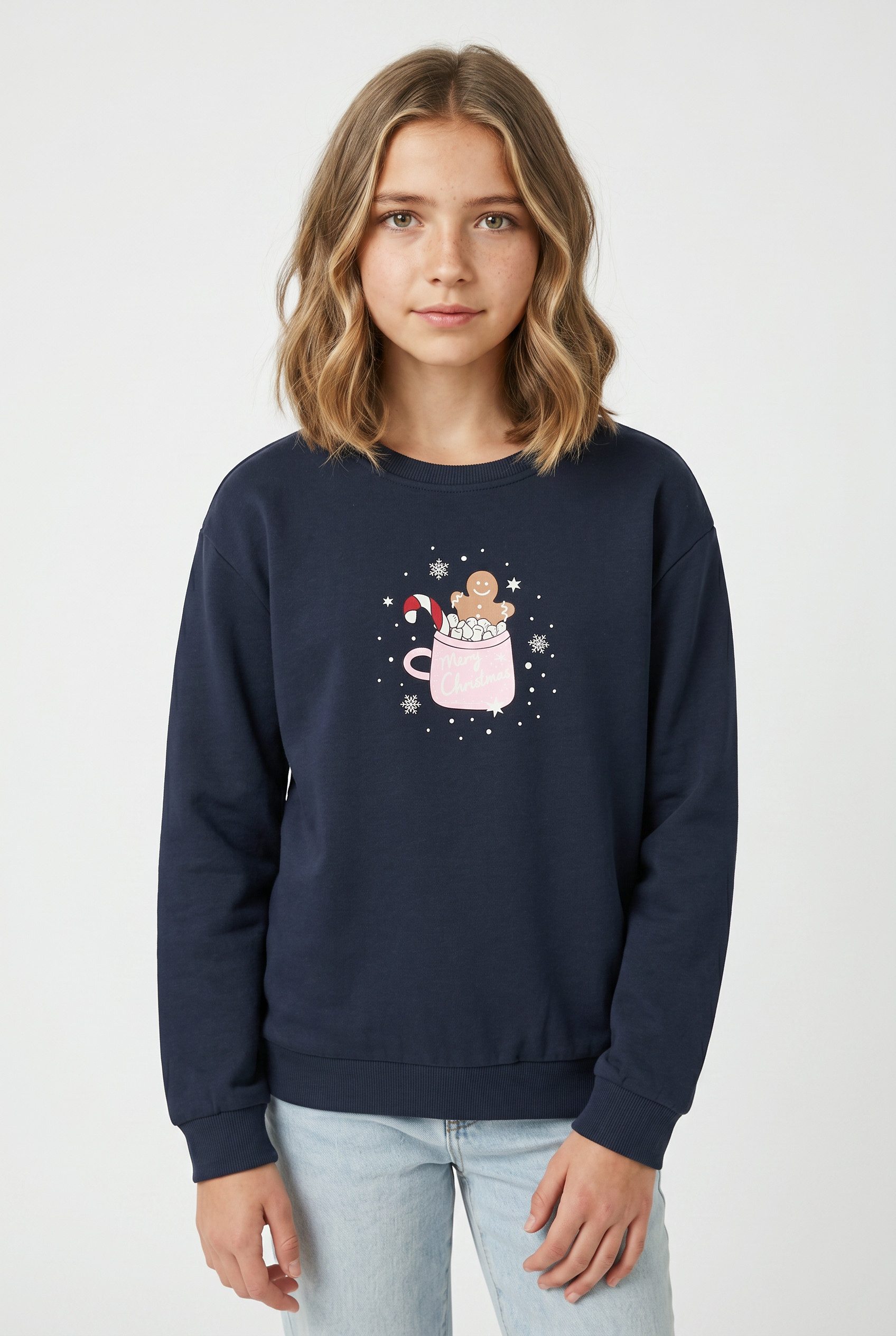 Name It Sweatshirt NKFVISMAS LS NREG SWEAT BRU