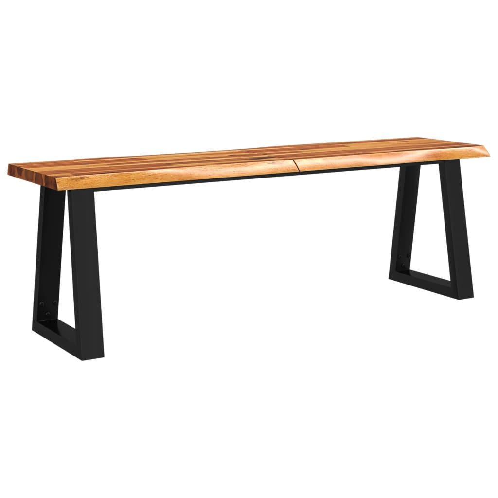 vidaXL Sitzbank Bank Baumkante 140 cm Massivholz