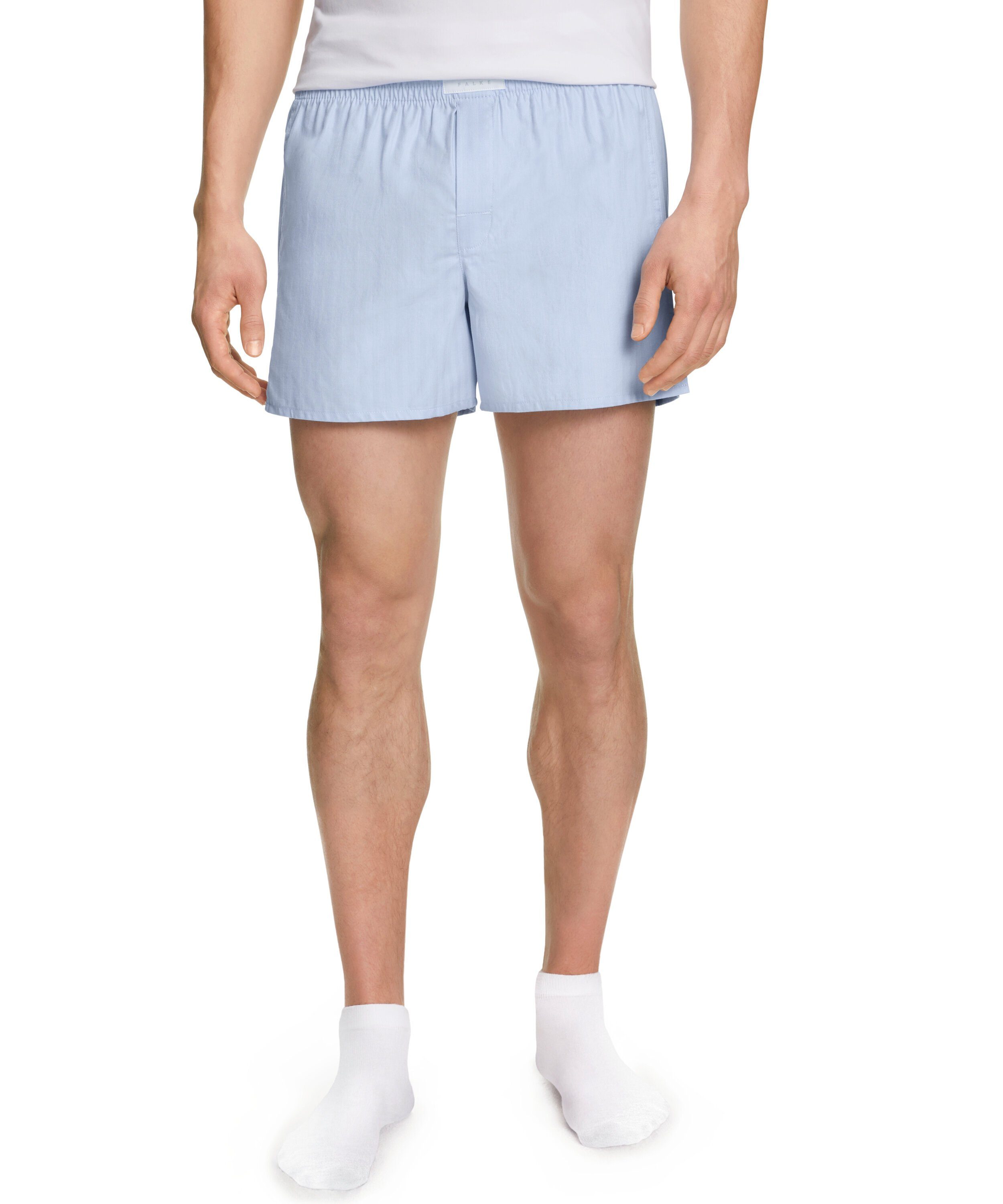 aus Twill FALKE (1-St) (6755) light Baumwolle blue Boxershorts Feinster