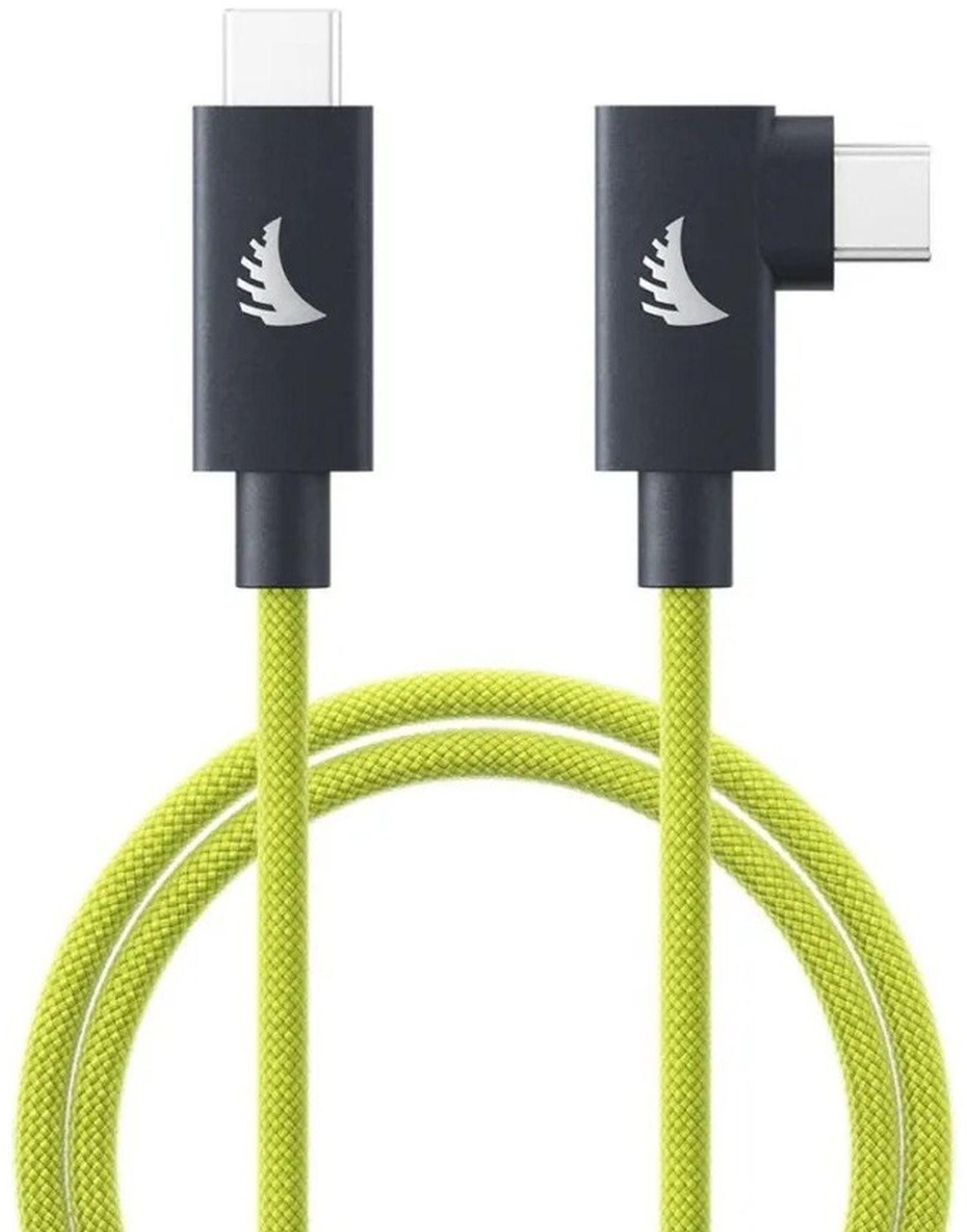 Angelbird USB-C 4.0 Solid Flex™ Kabel Right-Angle Lime 2m Objektivzubehör