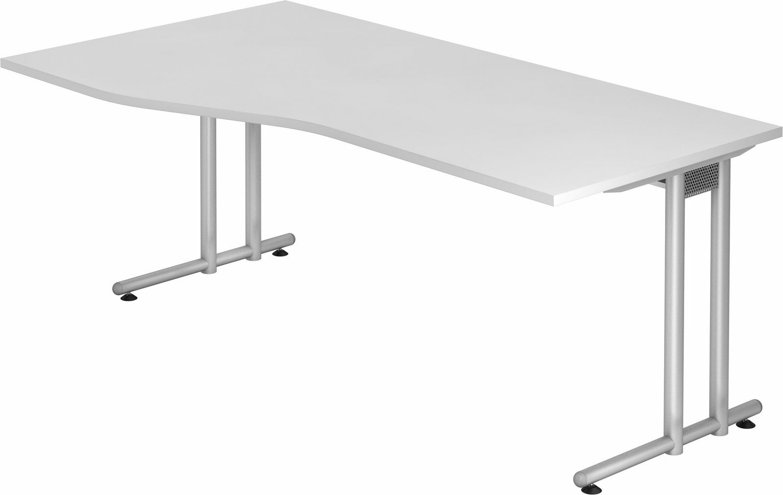 Schreibtisch 100 Weiß bümö - Schreibtisch Freiform: x Dekor: cm 180 Serie-N,