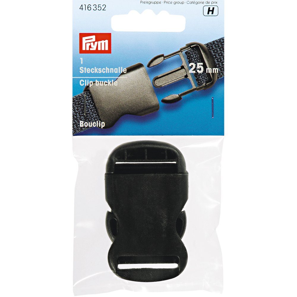 Prym Kreativset Steckschnalle stark, 25mm, schwarz