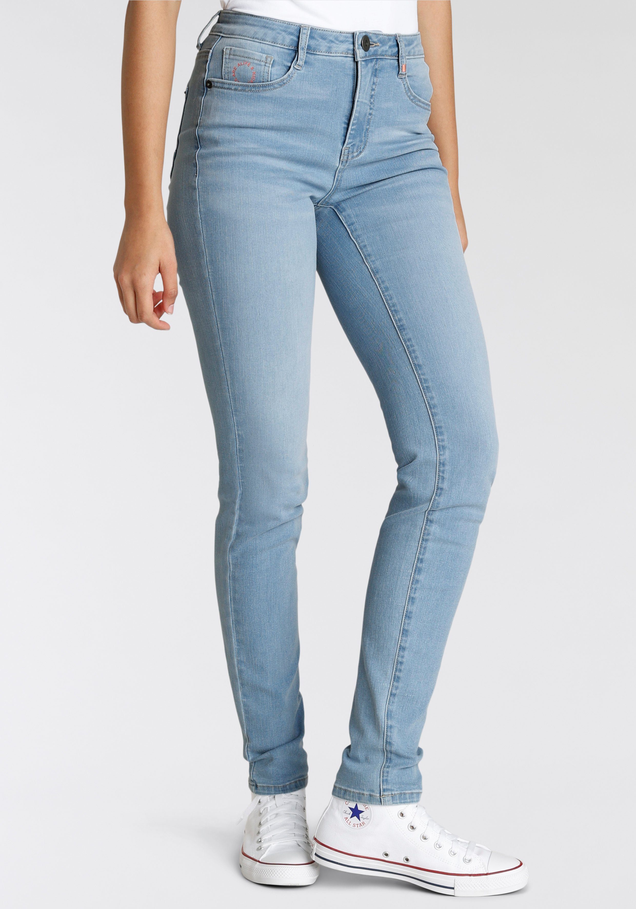 & used High-waist-Jeans light Alife Slim-Fit NolaAK Kickin KOLLEKTION NEUE blue
