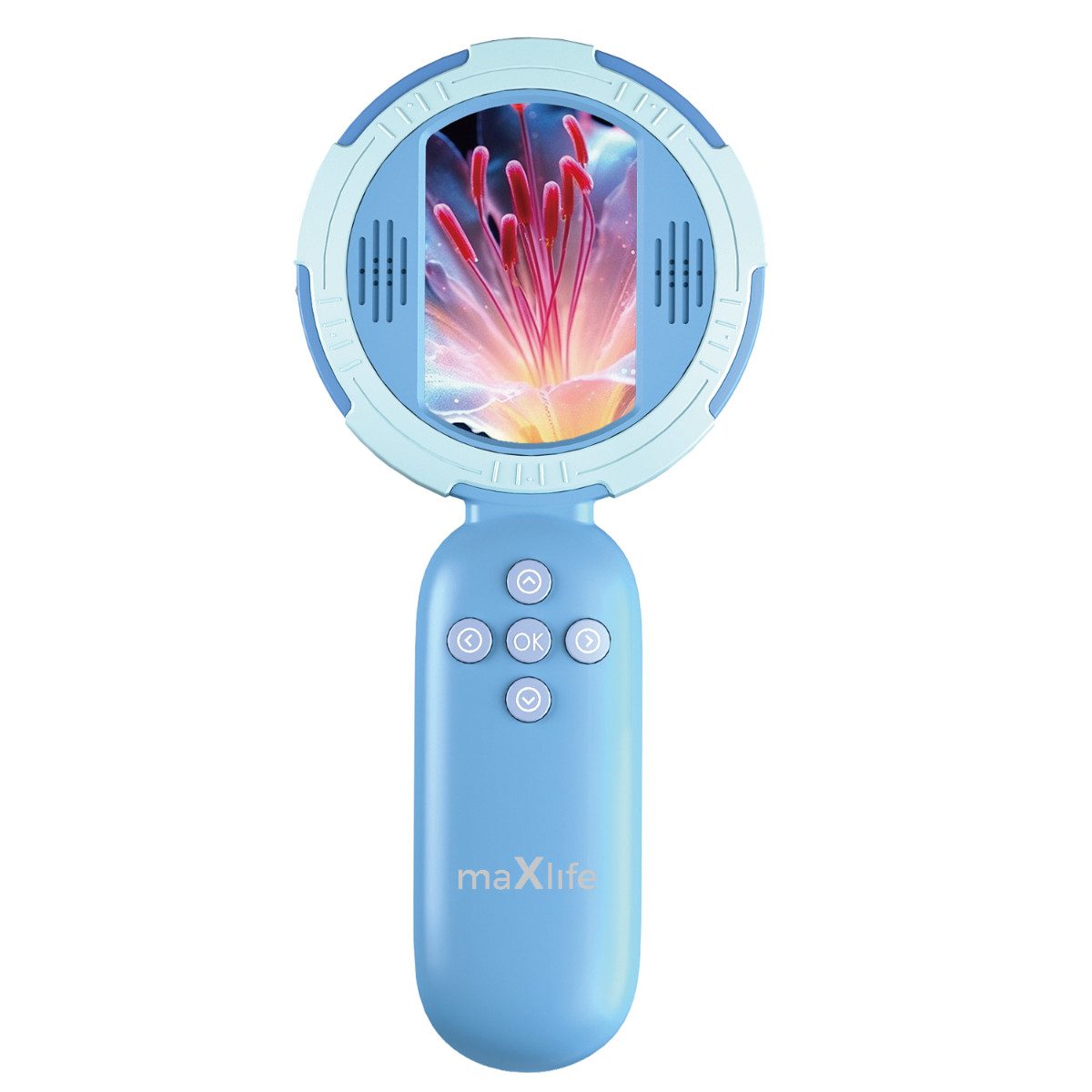 MaXlife MXDM-100 Digitalmikroskop (2 Zoll IPS-Display, bis zu 8 LEDs und Digitalzoom)