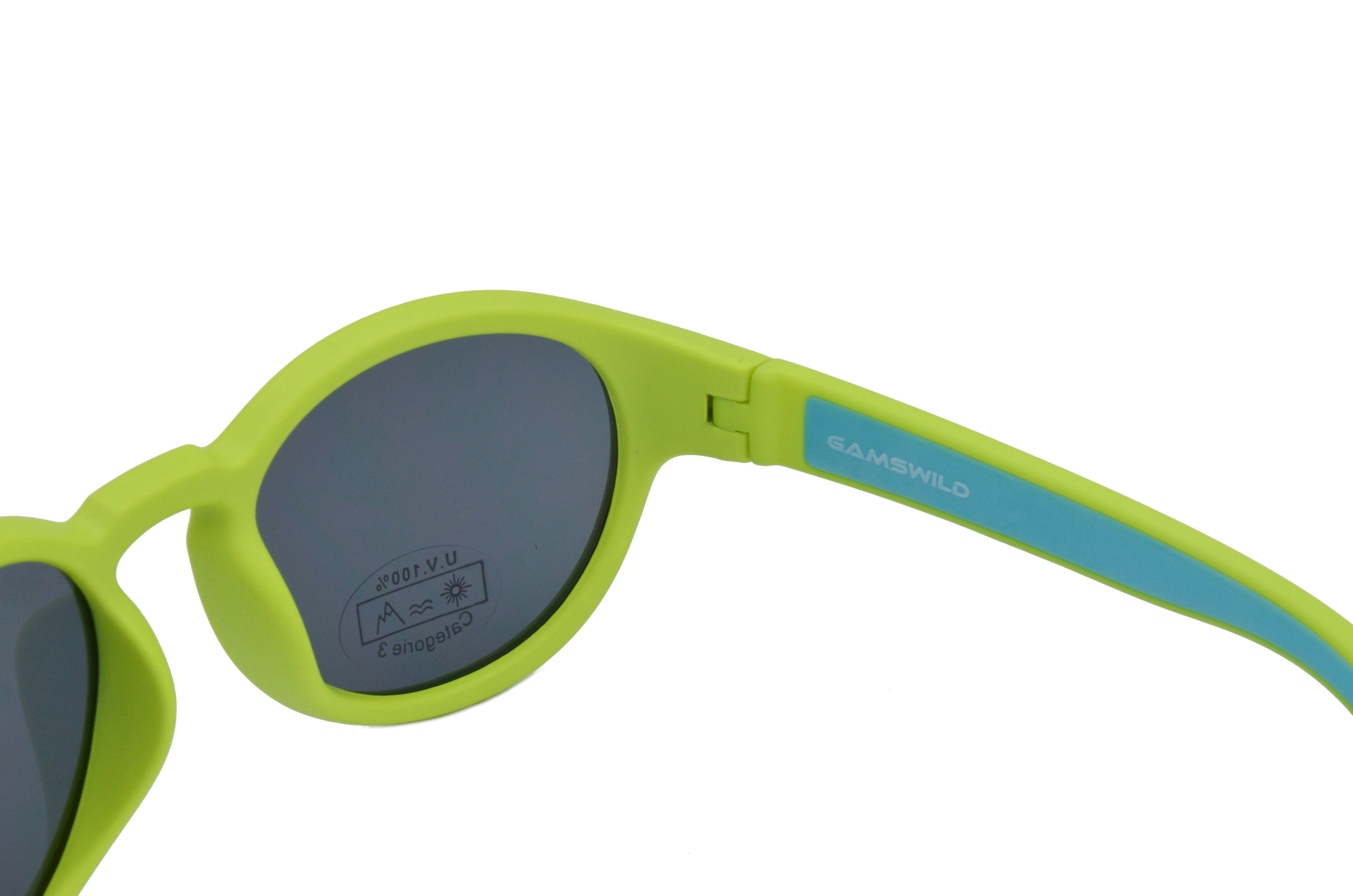 Jungen Sonnenbrille WK5417 grün, Jahre kids Gamswild Unisex, Mädchen Kleinkindbrille Kinderbrille 5-10 GAMSKIDS blau, lila