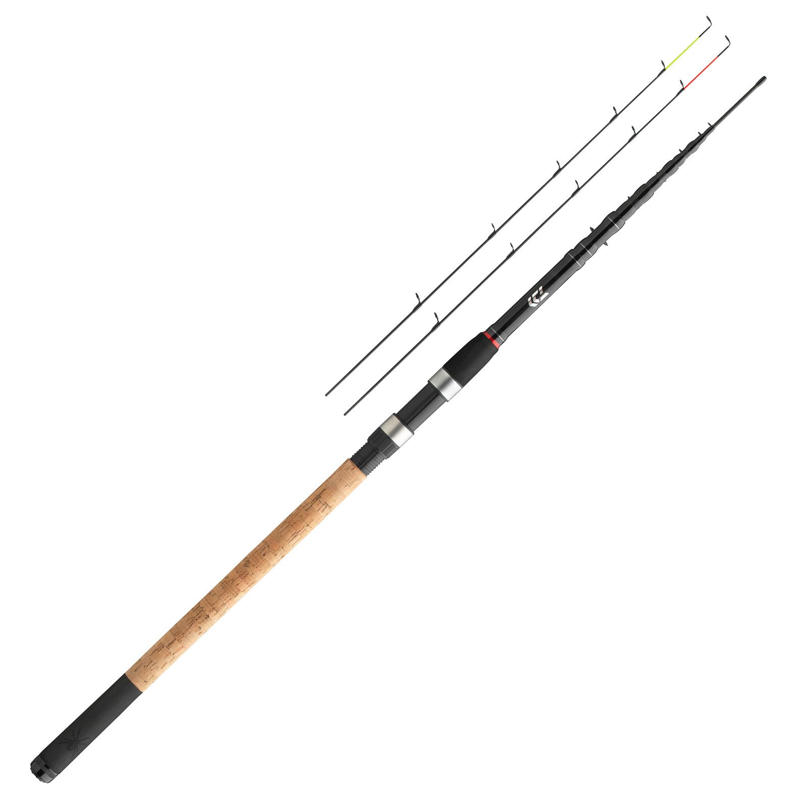 Daiwa Feederrute, (7-tlg), Daiwa Black Widow Tele Feeder 3,90m 150g Tele-Feederrute