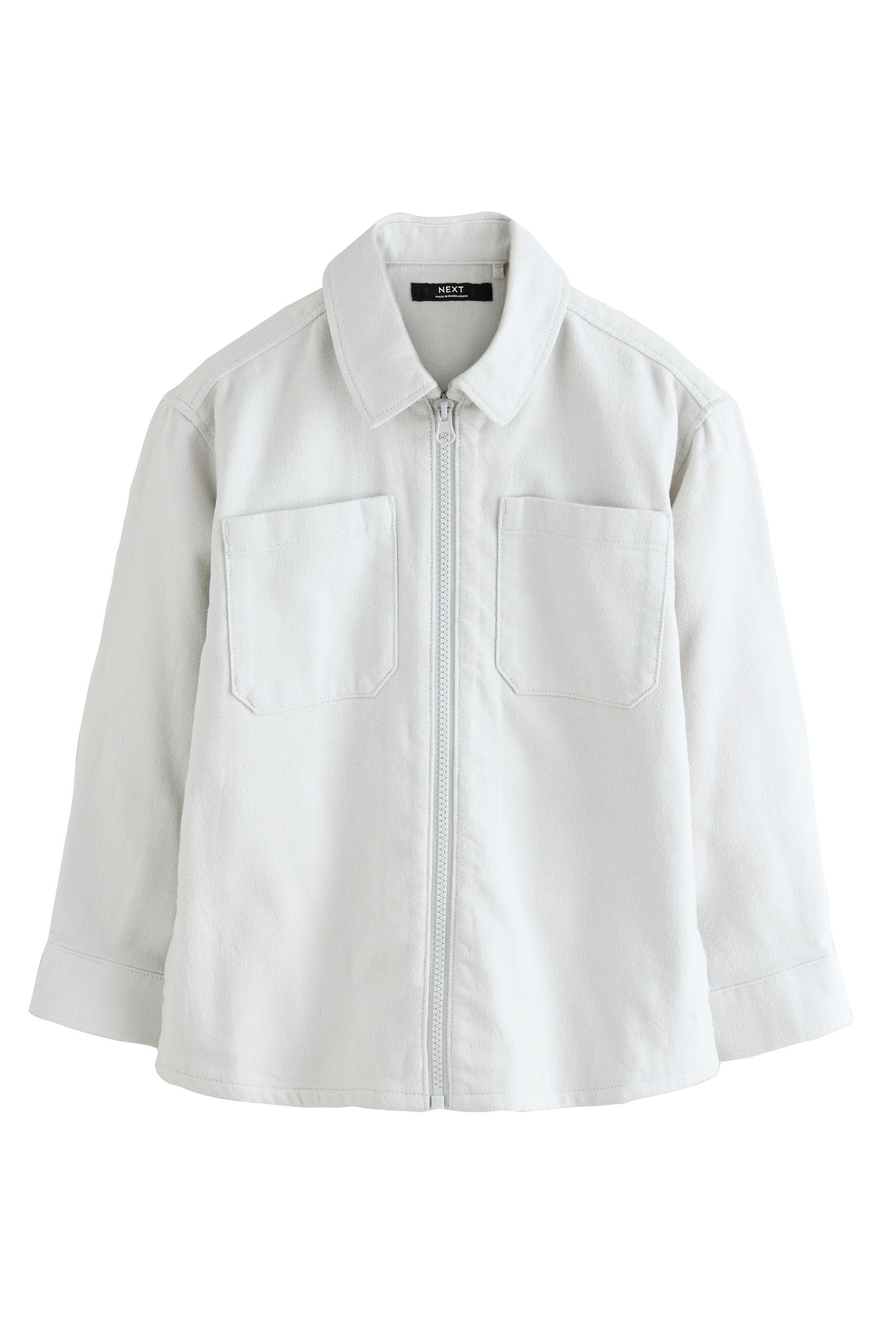 Next Hemdjacke Hemdjacke in gebürsteter Optik mit Reißverschluss (1-St)