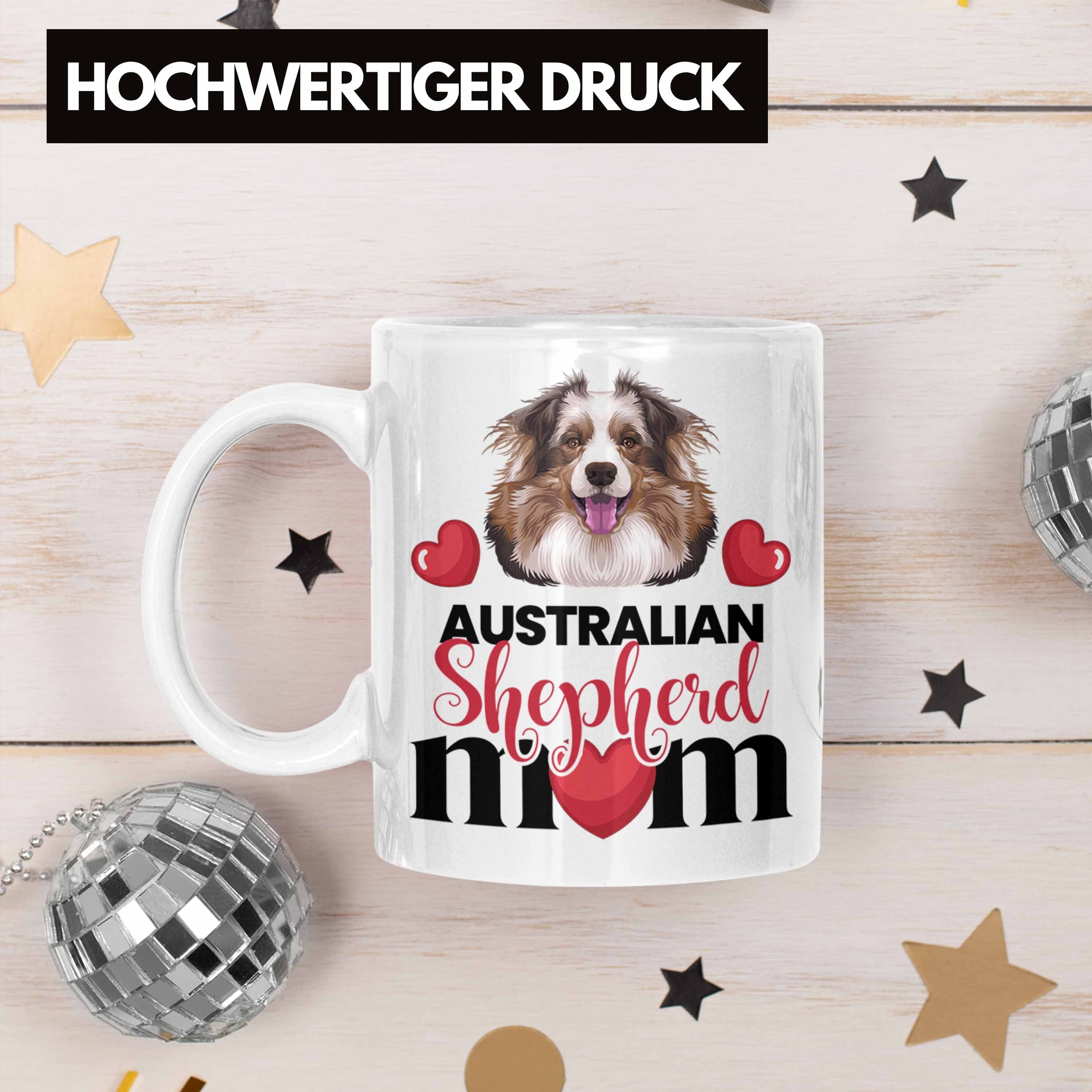 Trendation Tasse Australian Shepherd Besitzer Lustiger Mama Mom Weiss Tasse Spruch G Geschenk