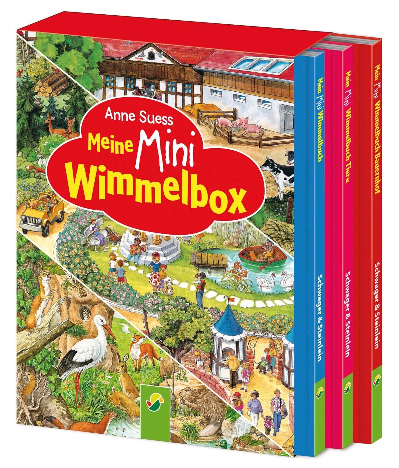 Meine Mini-Wimmelbox / diverse, 3 Bestseller von Anne Suess im zauberhaften Mini-Schuber. Für Kinder ab 3 Jahren