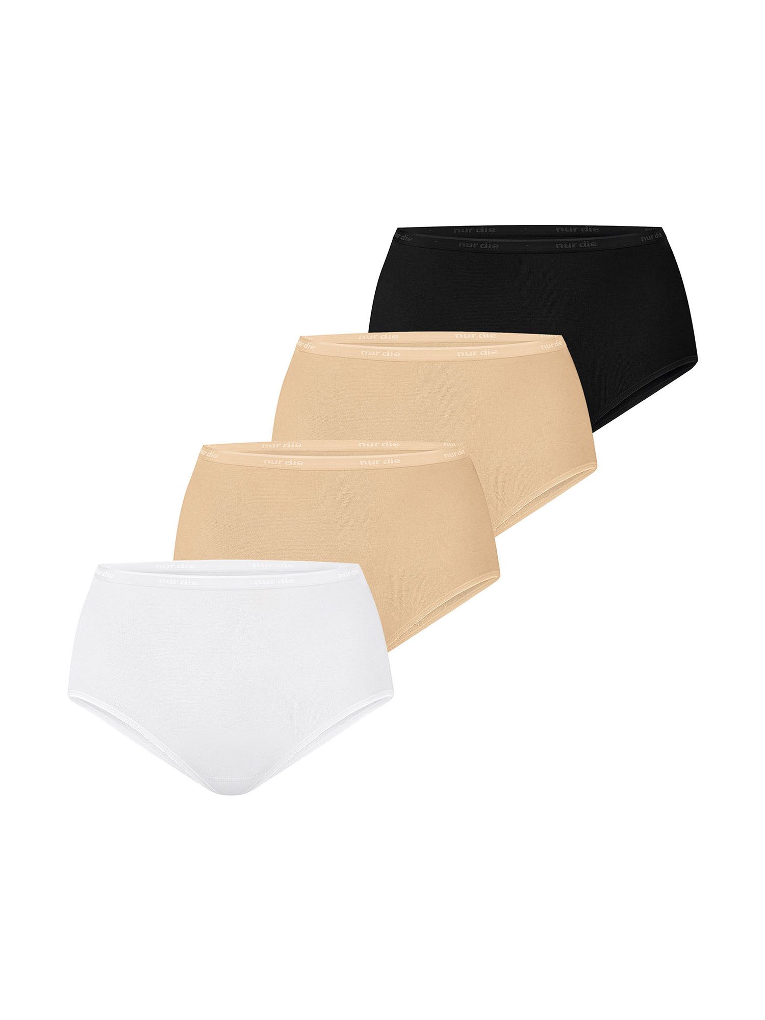 Nur Die Taillenslip Bio-Baumwolle GOTS-zertifiziert (4-St) High Waist Slip, Miederslip, Hoher Slip