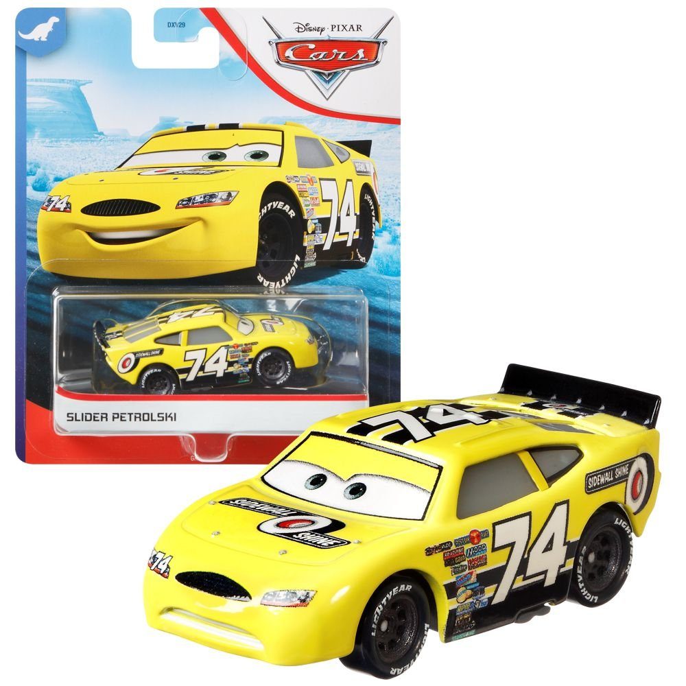 Cars Fahrzeuge Cars Modelle Slider Disney Cast 3 Petrolski 1:55 Auswahl Disney Spielzeug-Rennwagen Mattel Autos