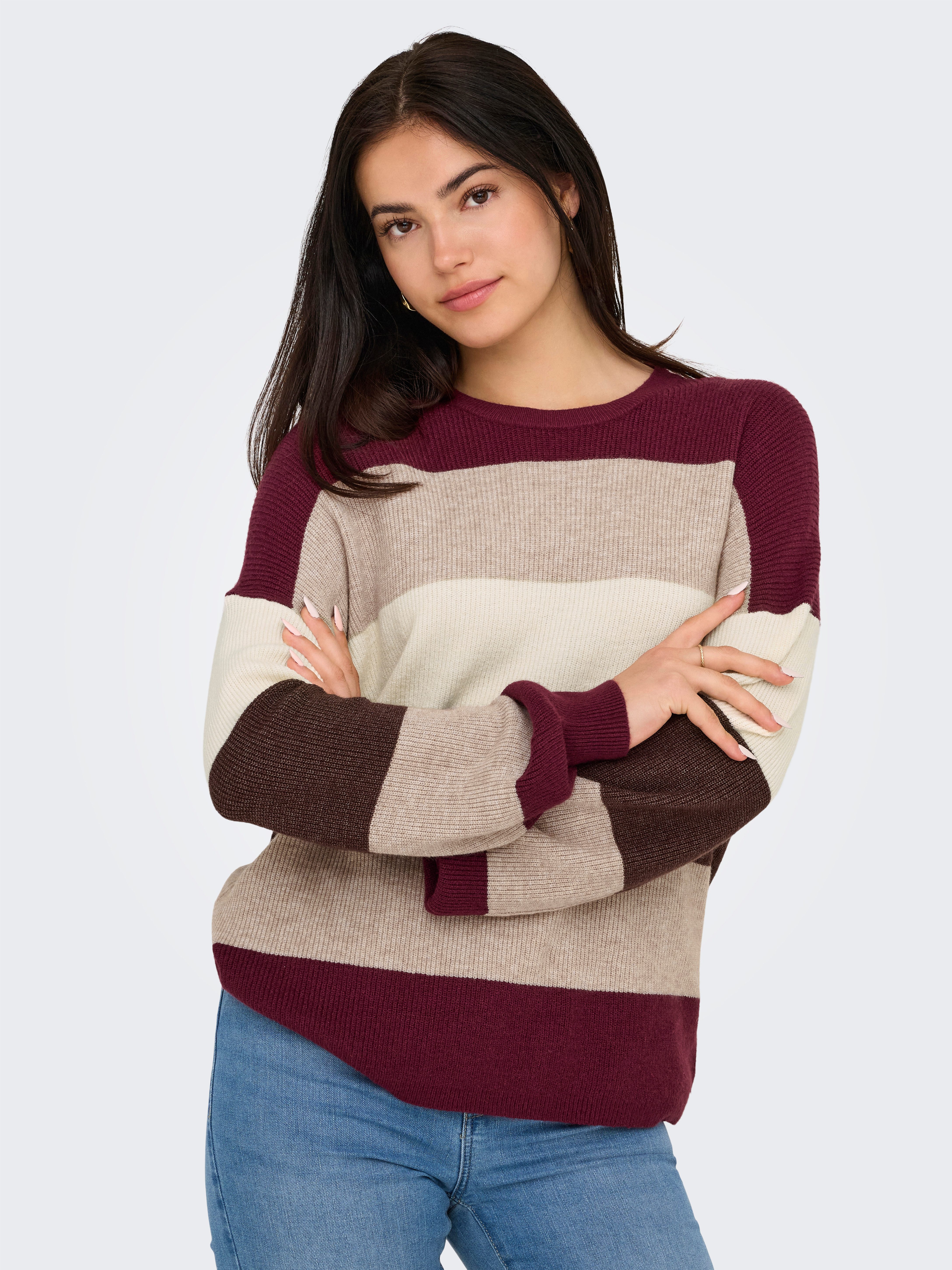 ONLY Strickpullover ONLATIA L/S STRIPE PULLOVER günstig online kaufen