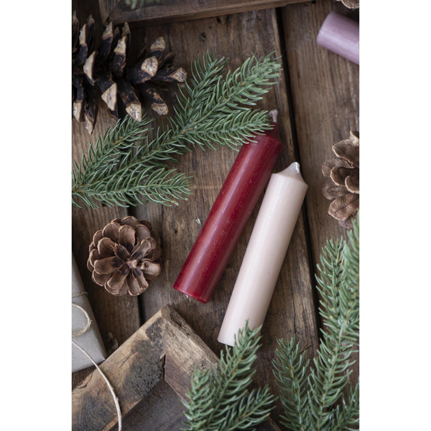 Ib Laursen Tafelkerze Ib Laursen Stabkerze Rustikal Bordeaux günstig online kaufen