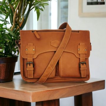 Landleder Laptoptasche Echtleder Businesstasche, Pullup Vollrindleder