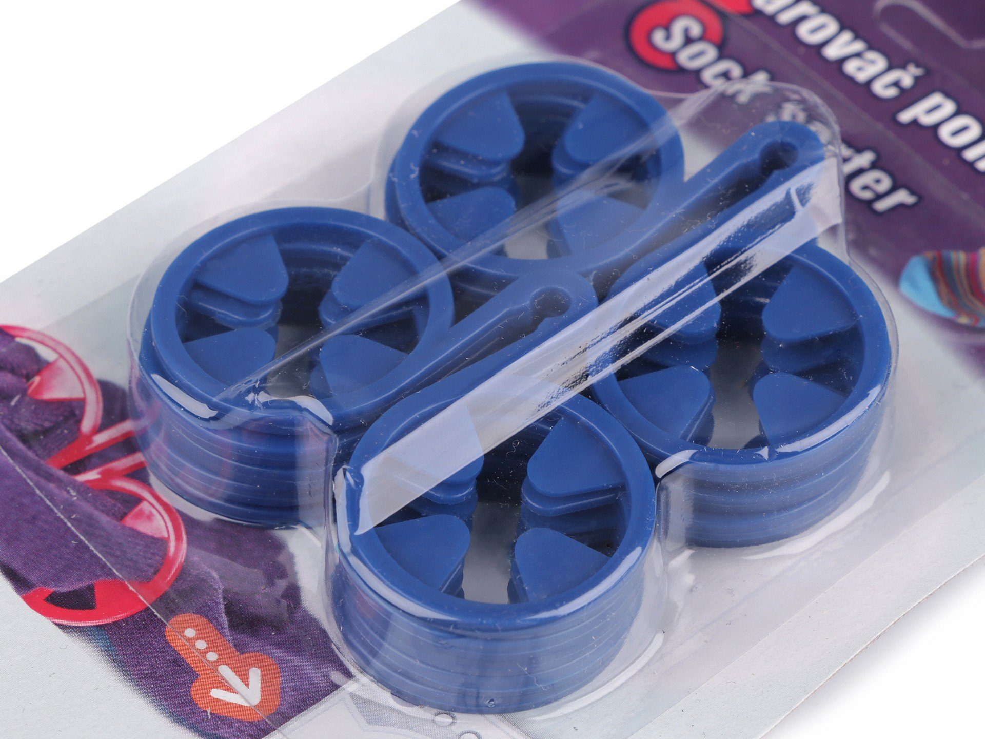 Schnoschi Basicsocken 10 Stk Sockenclips Sockenklammern Wäscheklammern Sockensortierer (10 Stück) blau