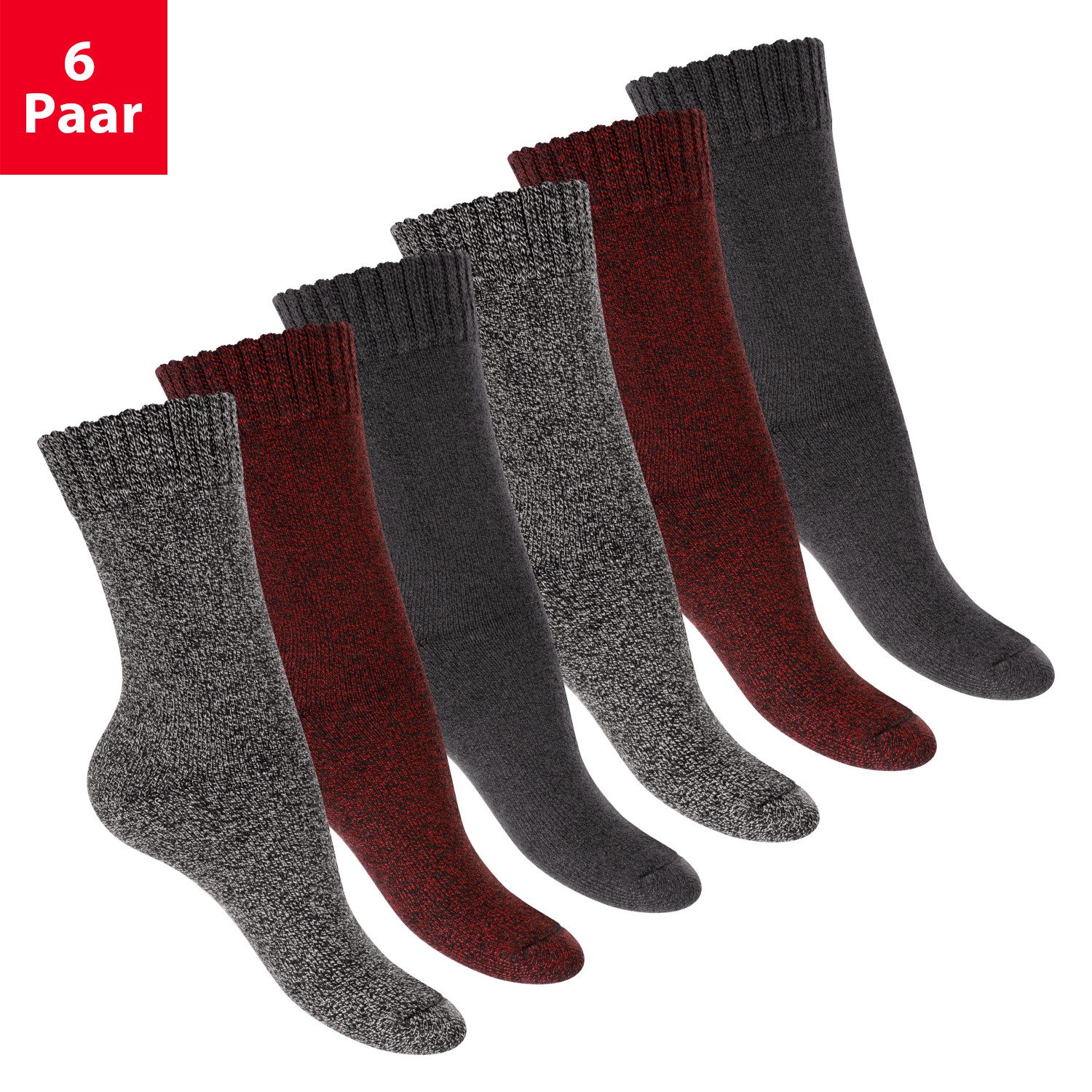 Thermosocken Damen Frottee Socken (6 Paar) Winter THERMO Socken