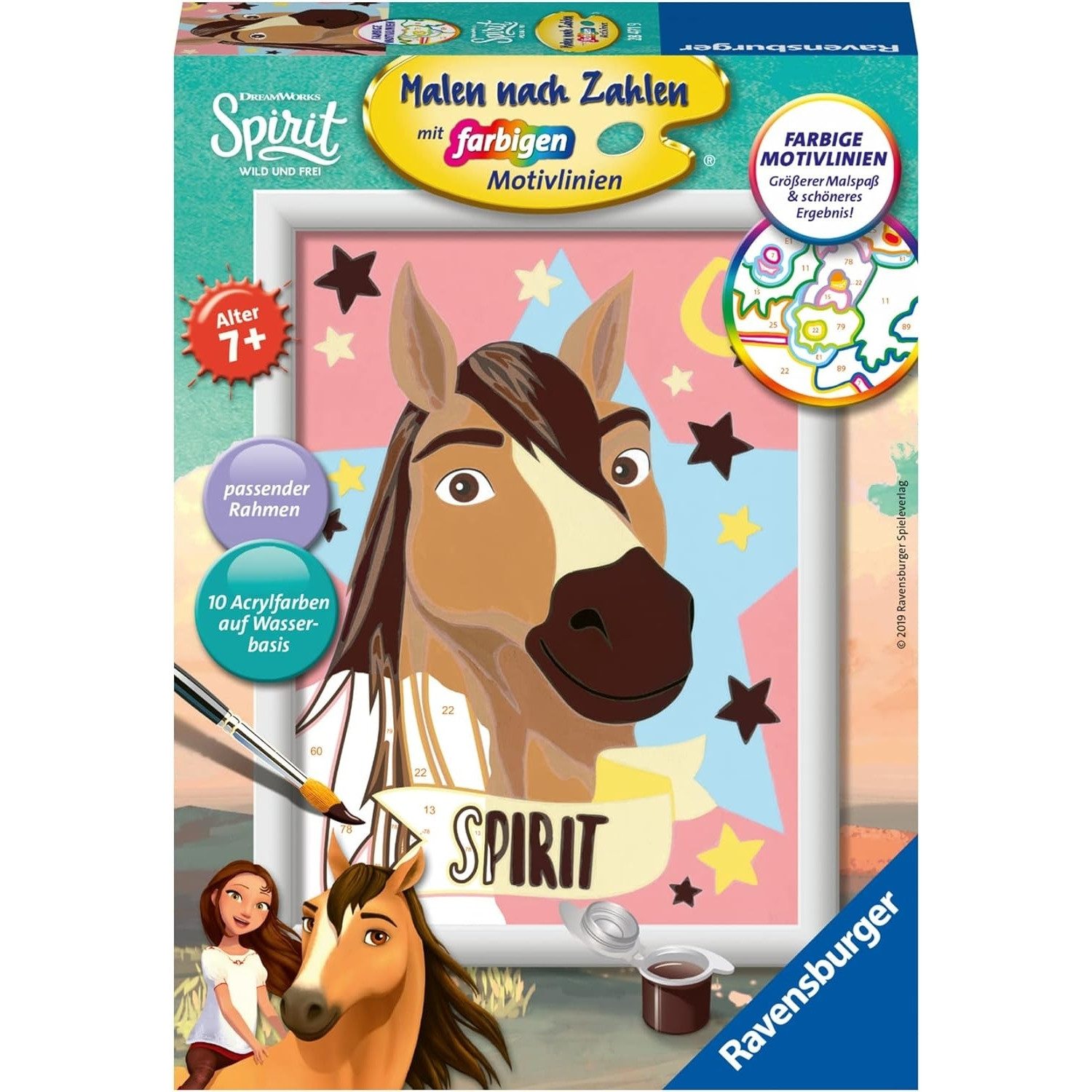 Ravensburger Malen nach Zahlen Ravensburger Malen nach Zahlen 28471 - Stolzer Spirit, Pferd Pony Acry