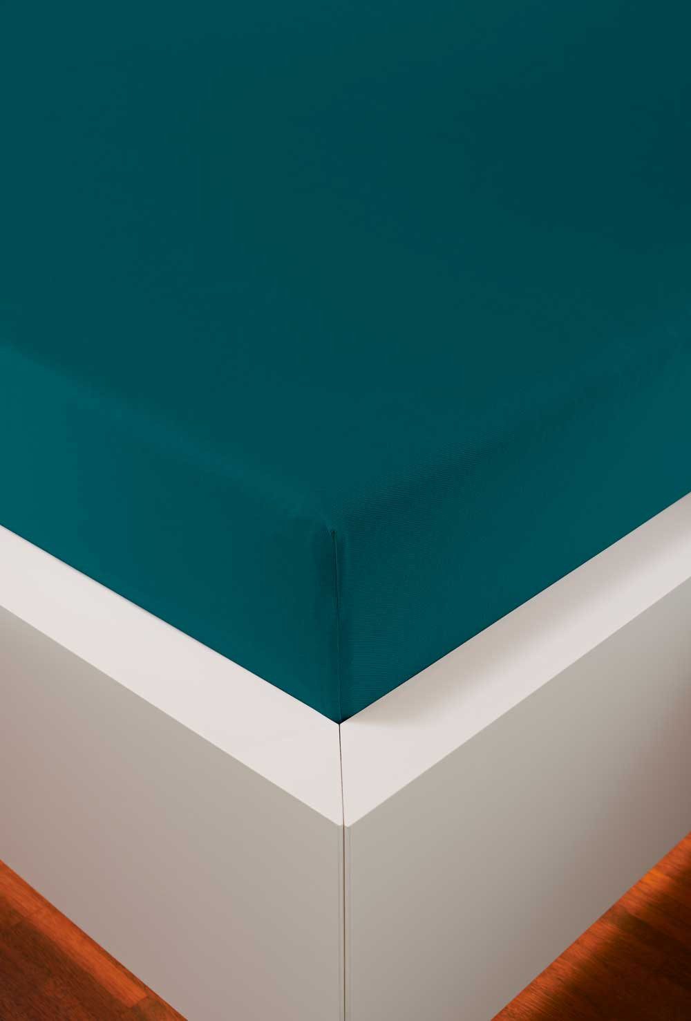 bellana Spannbettlaken bellana deluxe mit Elasthan, Jersey 230 g/m², Premium-Qualität, Jersey-Elasthan, Gummizug: rundum, (1 Stück), mit 5% Elasthan, für Matratzen bis 35cm Höhe, bügelfrei, faltenfrei